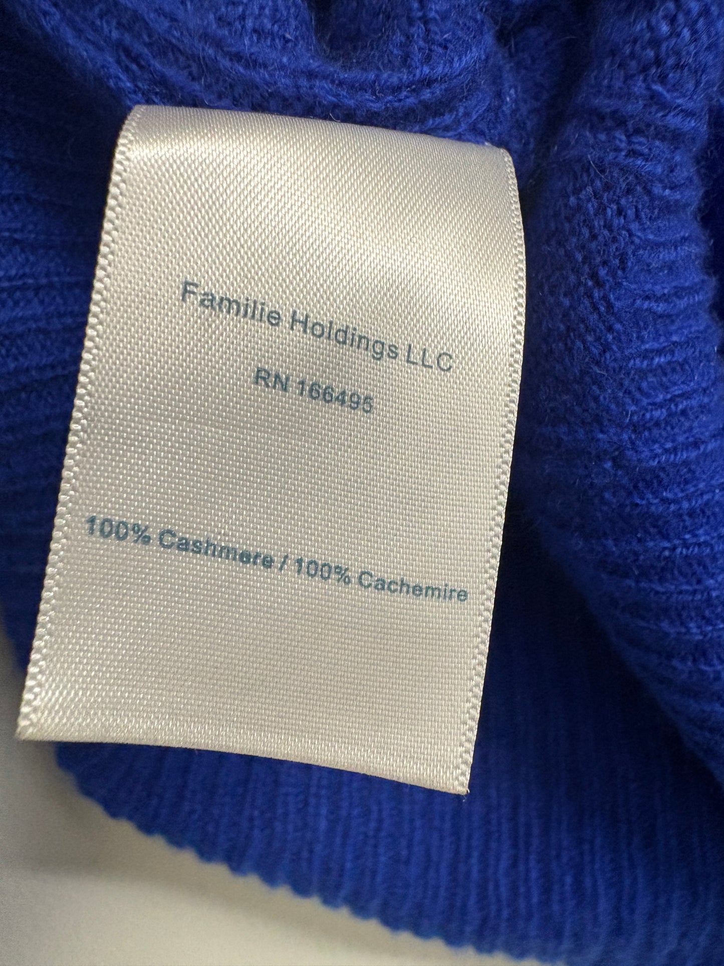 Guest in Residence Cobalt Blue Cable Knit Crewneck Jumper