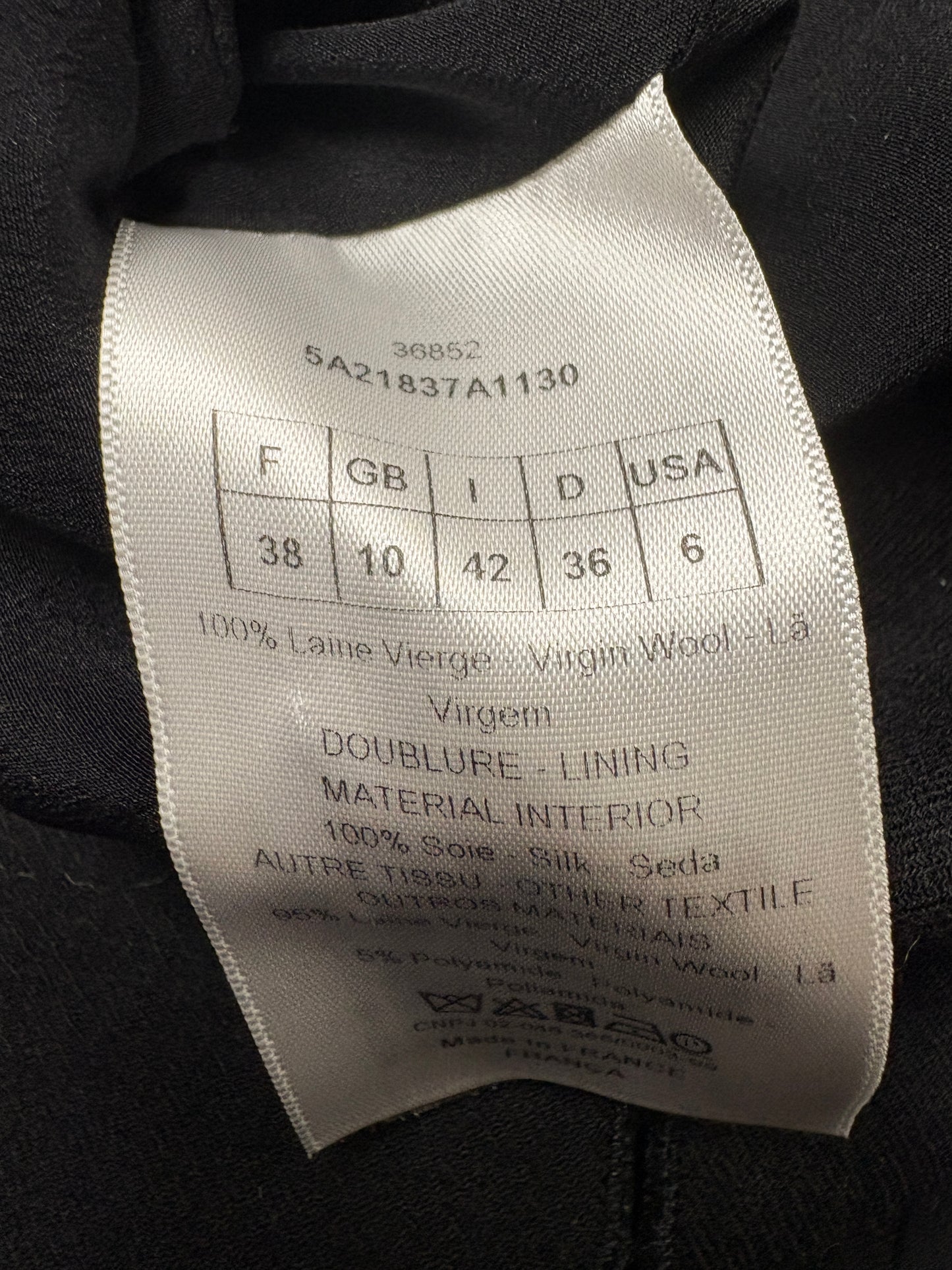 Christian Dior Black Wool Coat With Navy Knit