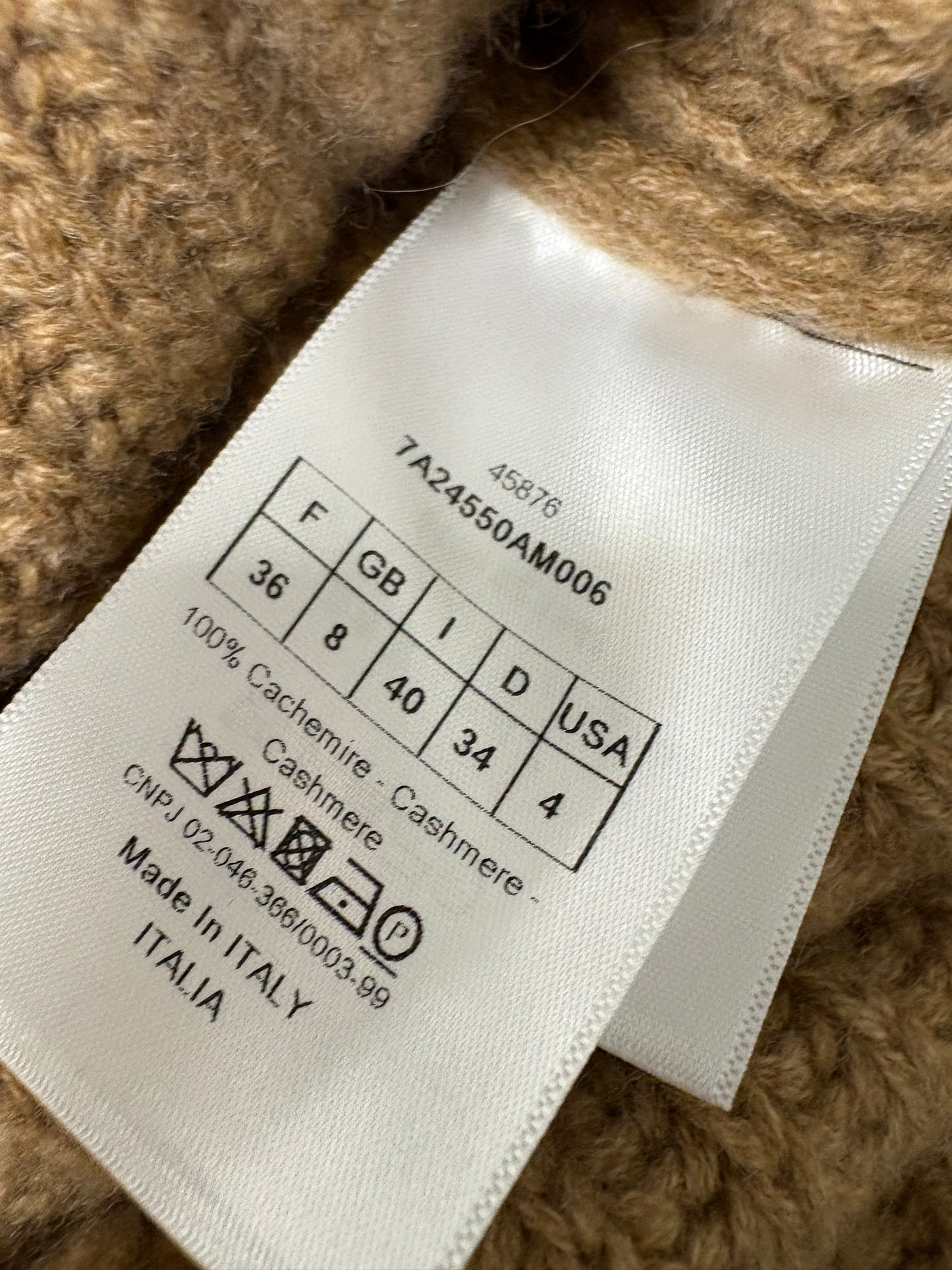 Christian Dior Cashmere Camel Jumper Dress