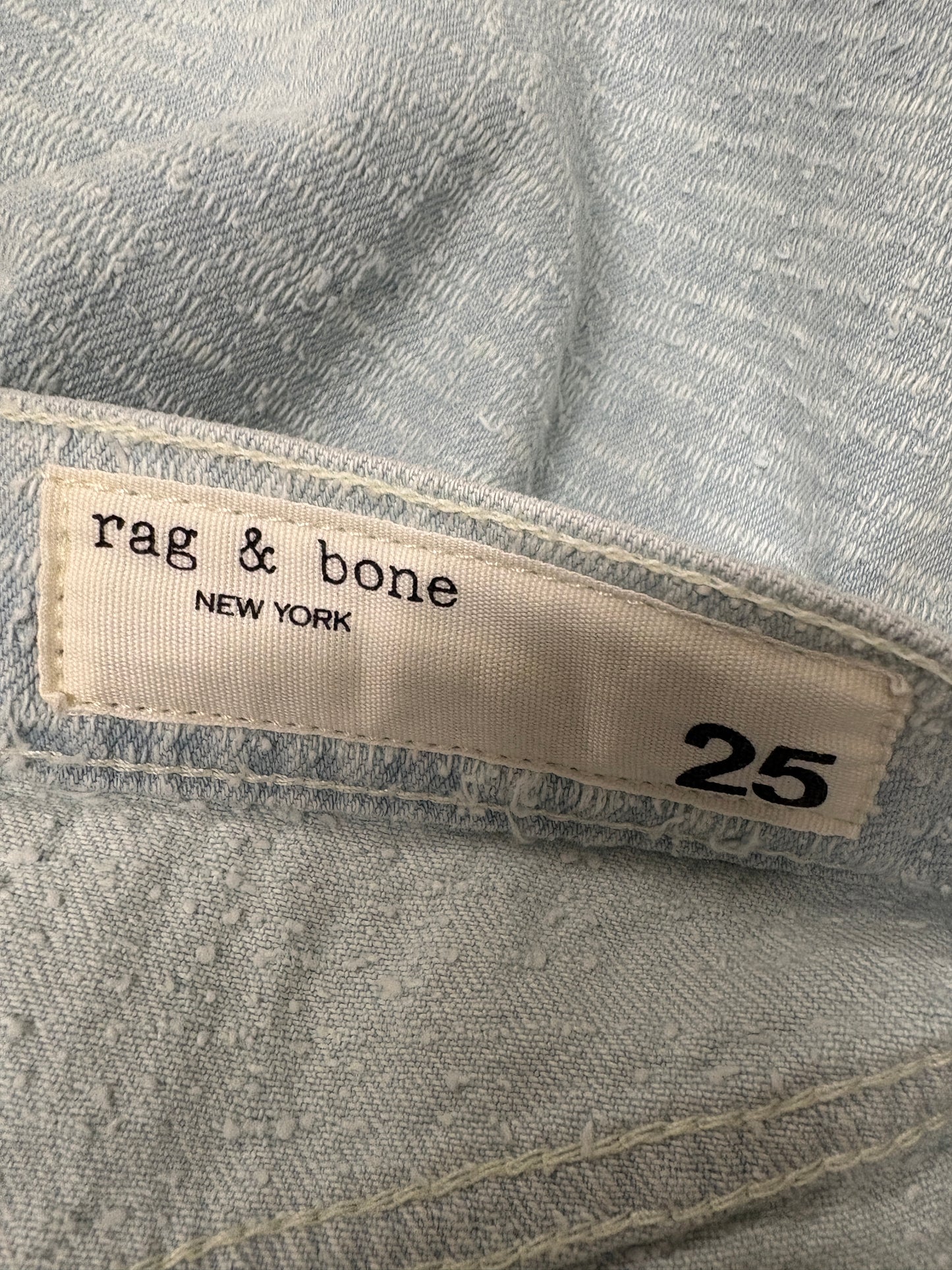 Rag&Bone Sky Blue Tweed Sofie Tailored Jeans