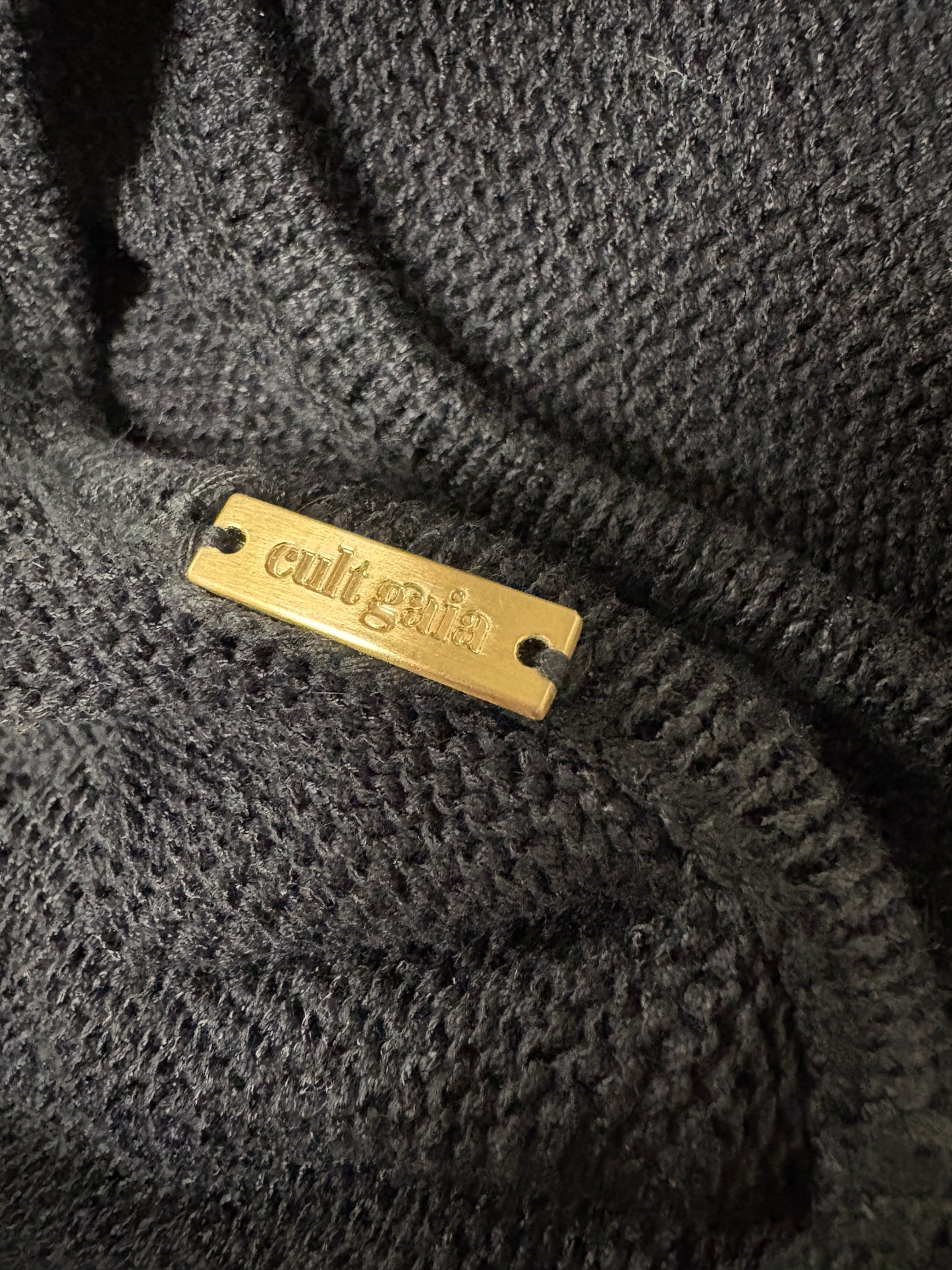 Cult Gaia Black Cut Out Maxi Knit Dress