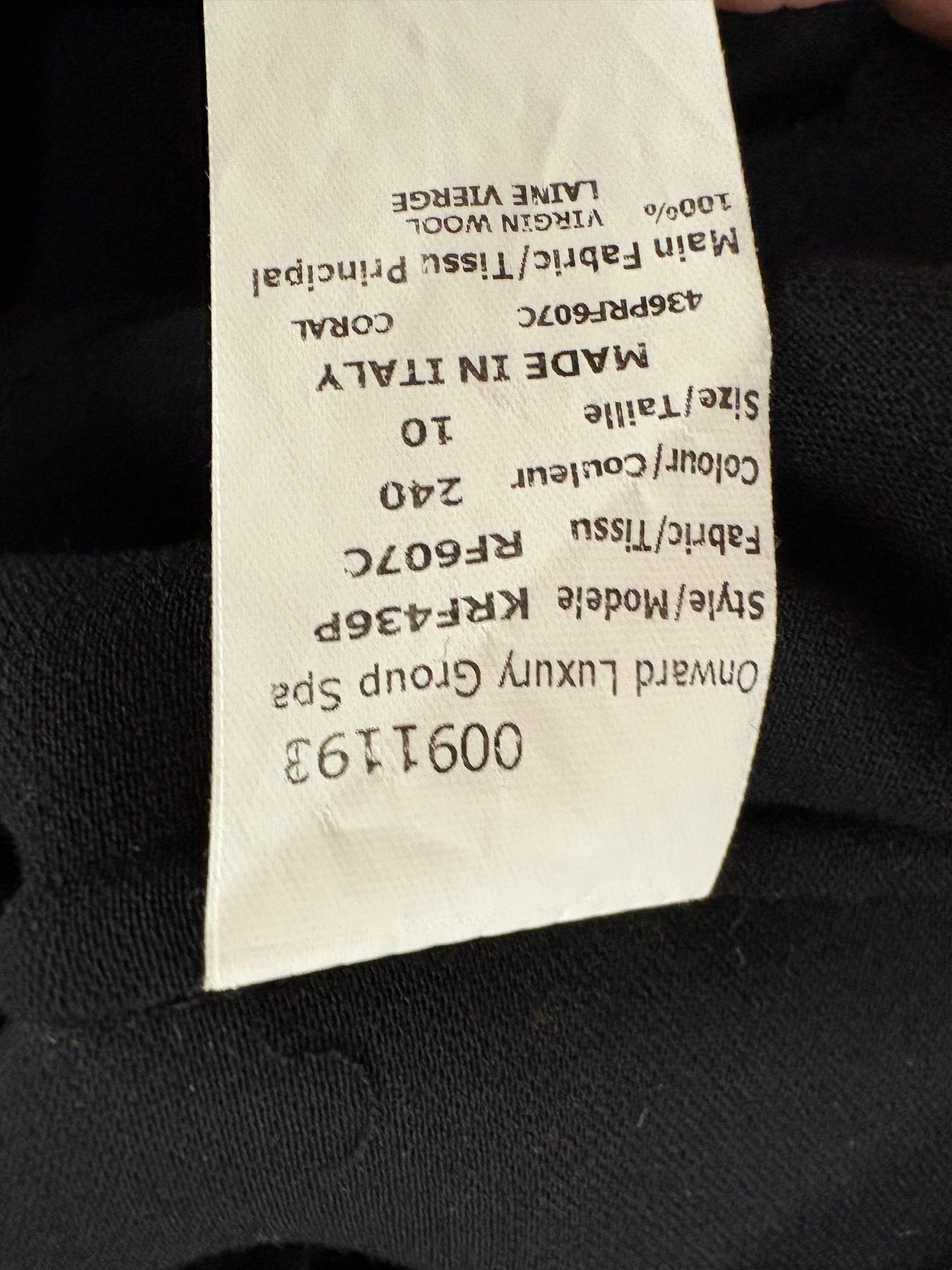 Michael Kors Collection Black Colour Block Wool Pencil Dress