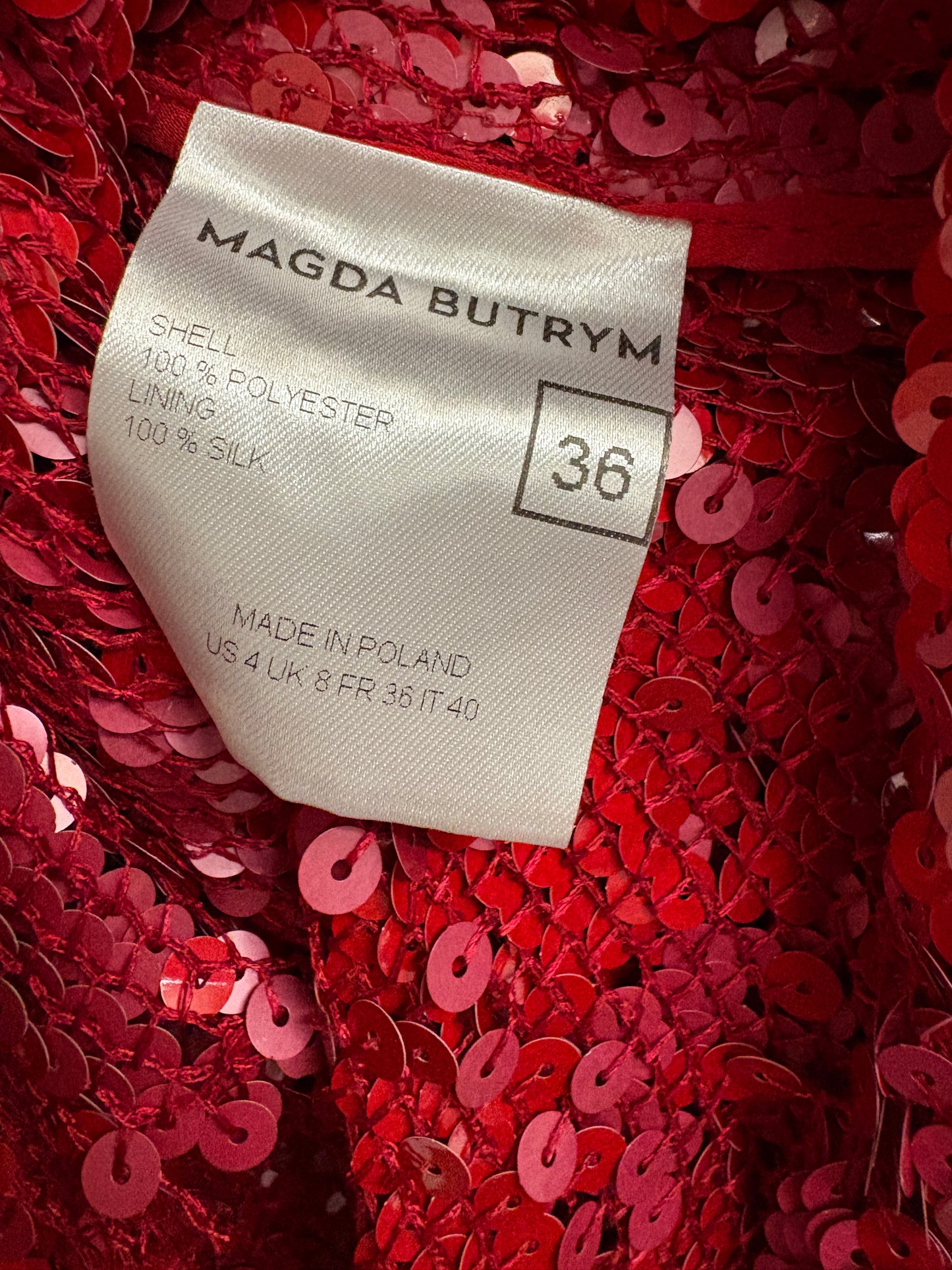 Magda Butrym Red Sequin Dress