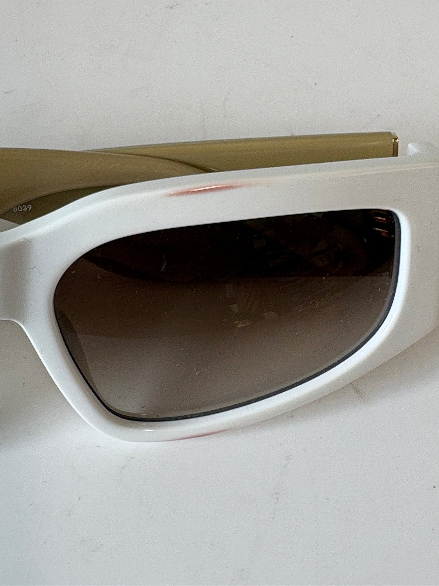 Linda Farrow White Senna Sunglasses