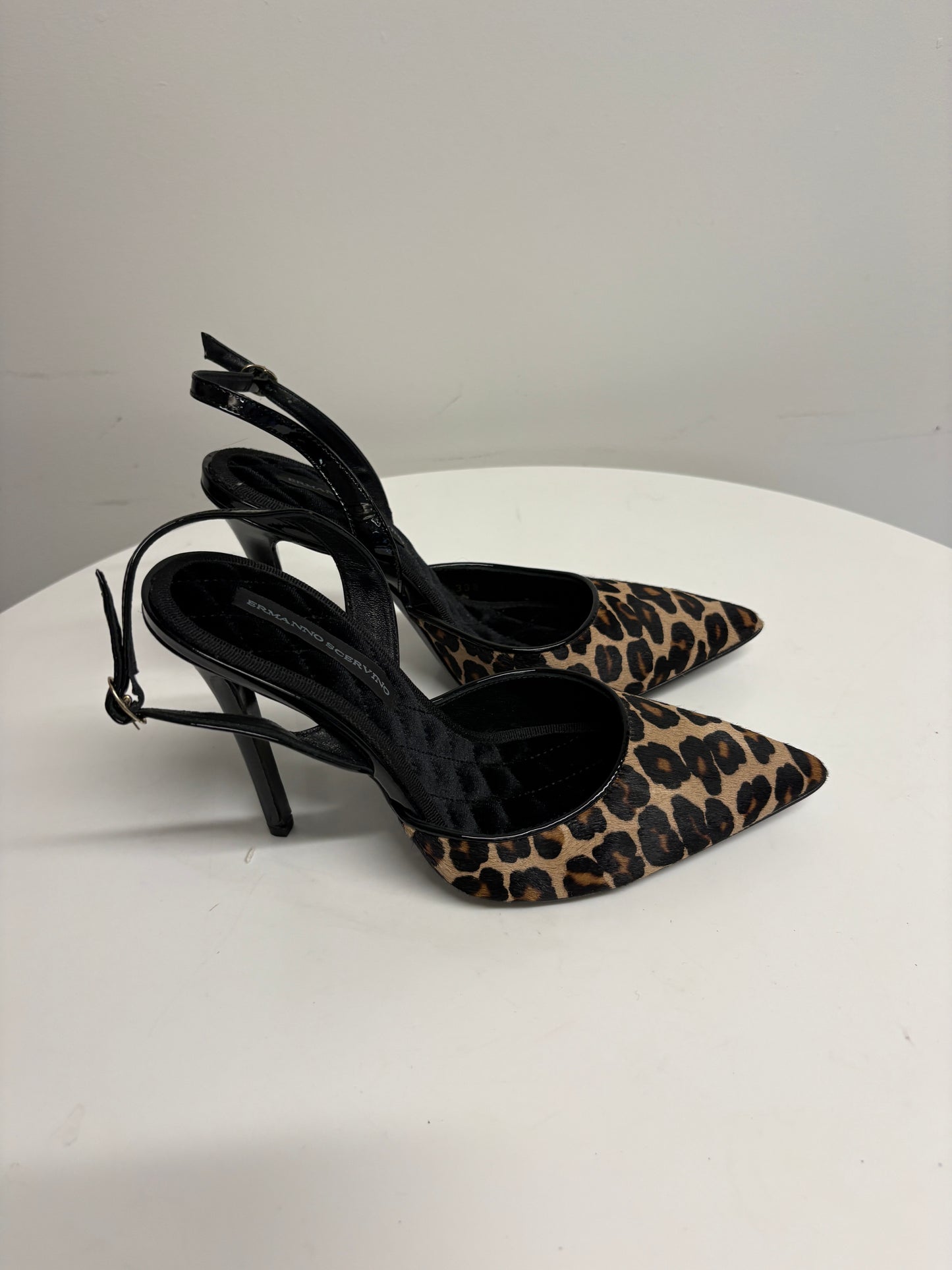 Ermanno Scervino Leopard Slingback Heels