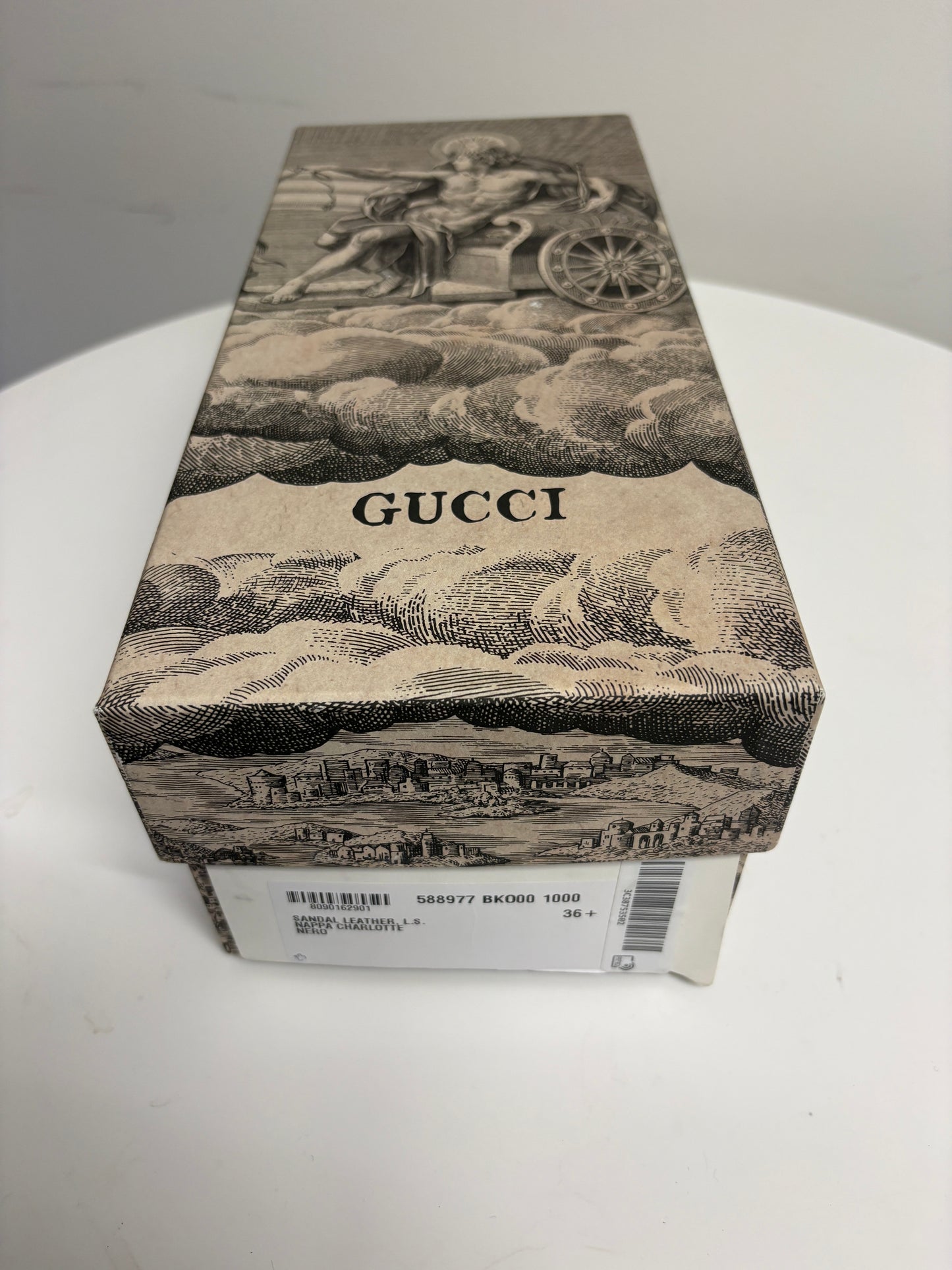 Gucci Dora Tiger Head Mid Heel Slide Sandal In Black