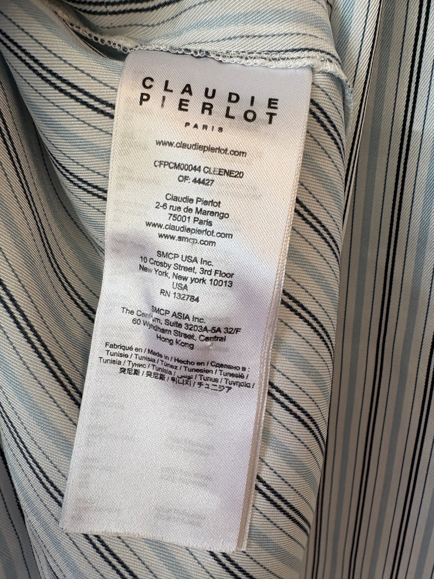 Claudie Pierlot Ascot Stripe Blouse