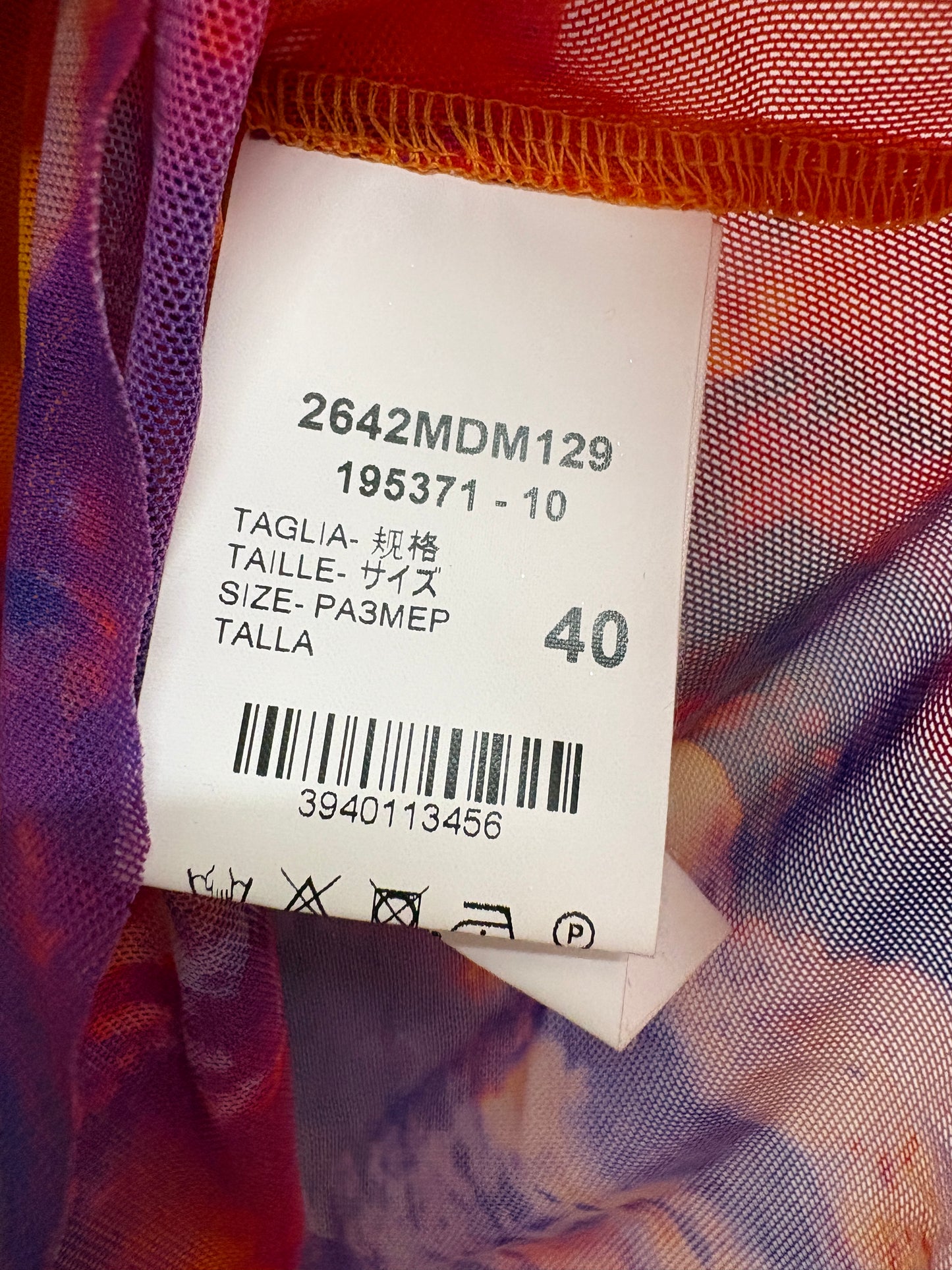 MSGM Tye Dye Mesh Top