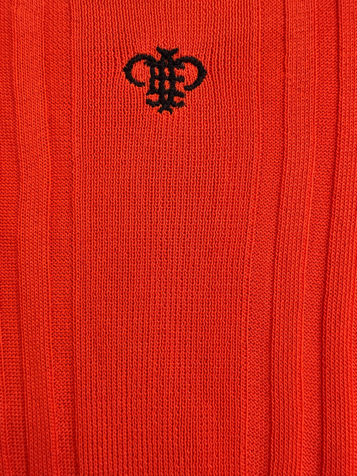 Emilio Pucci Orange Fine Knit Ribbed Top