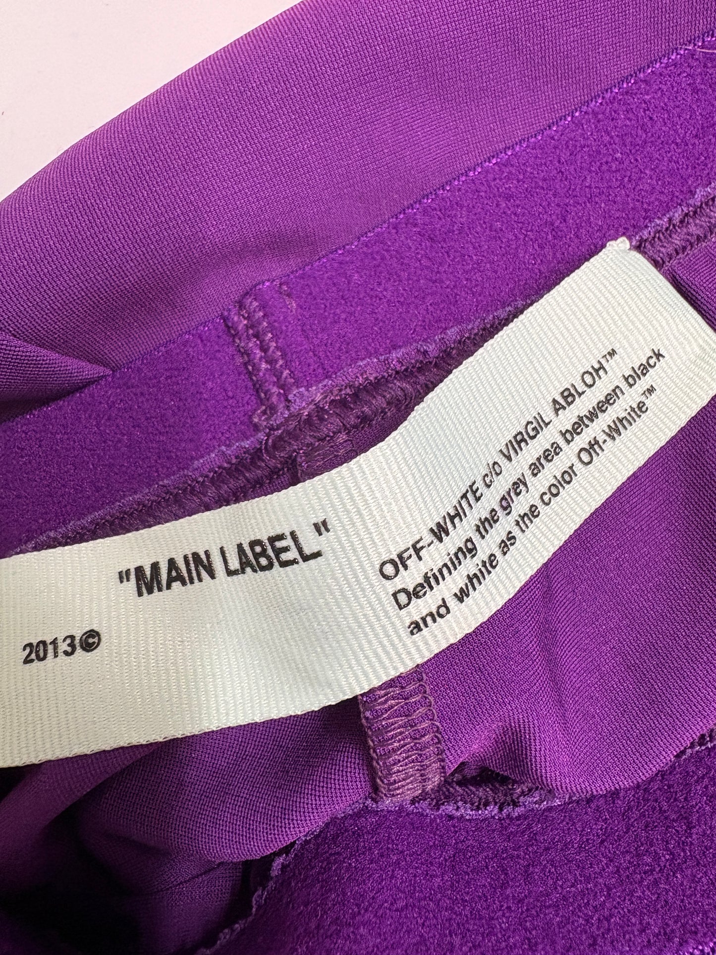Off White Purple Cycling Shorts