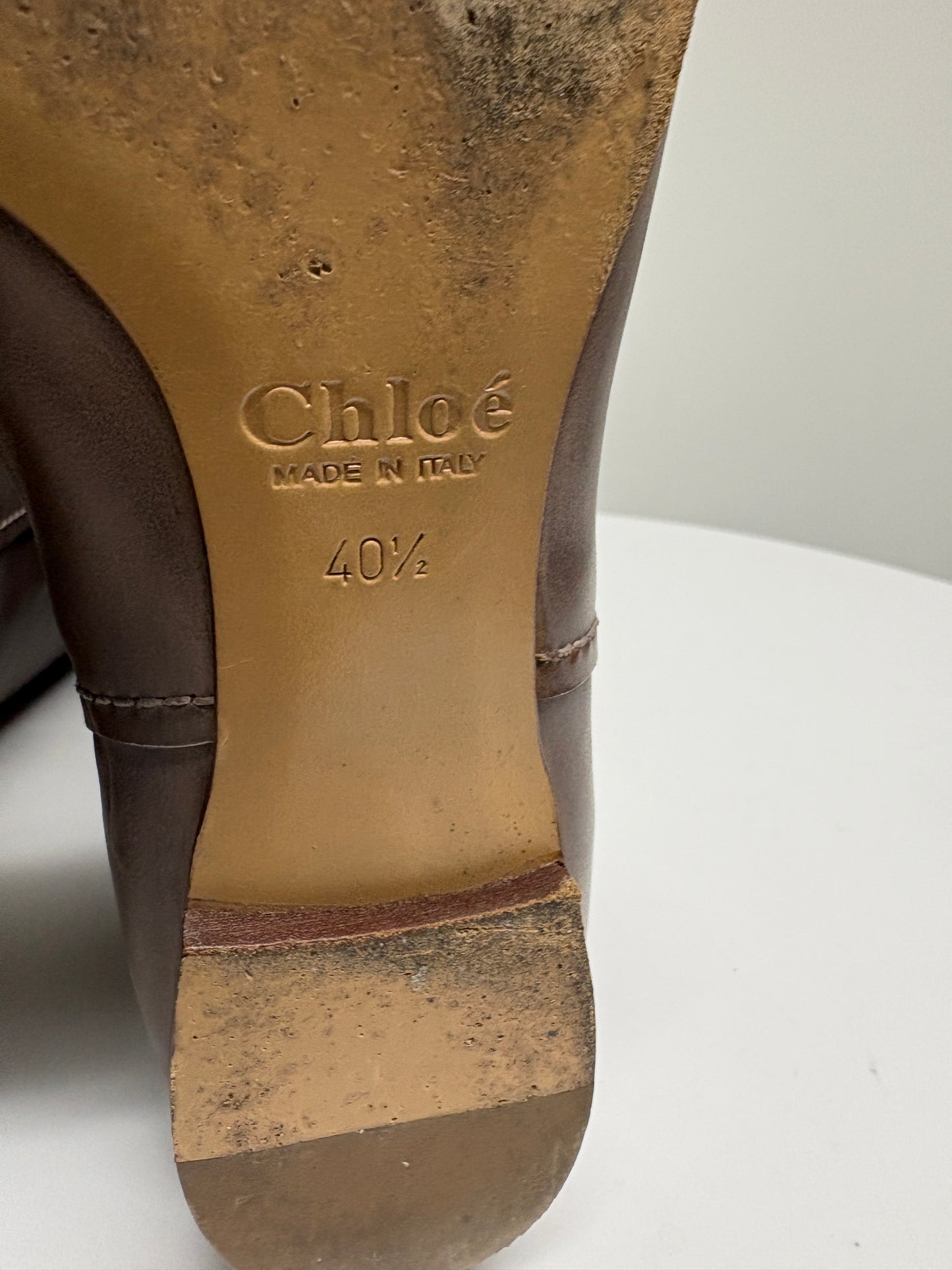 Chloe Dark Brown Saturnia Calf Boots