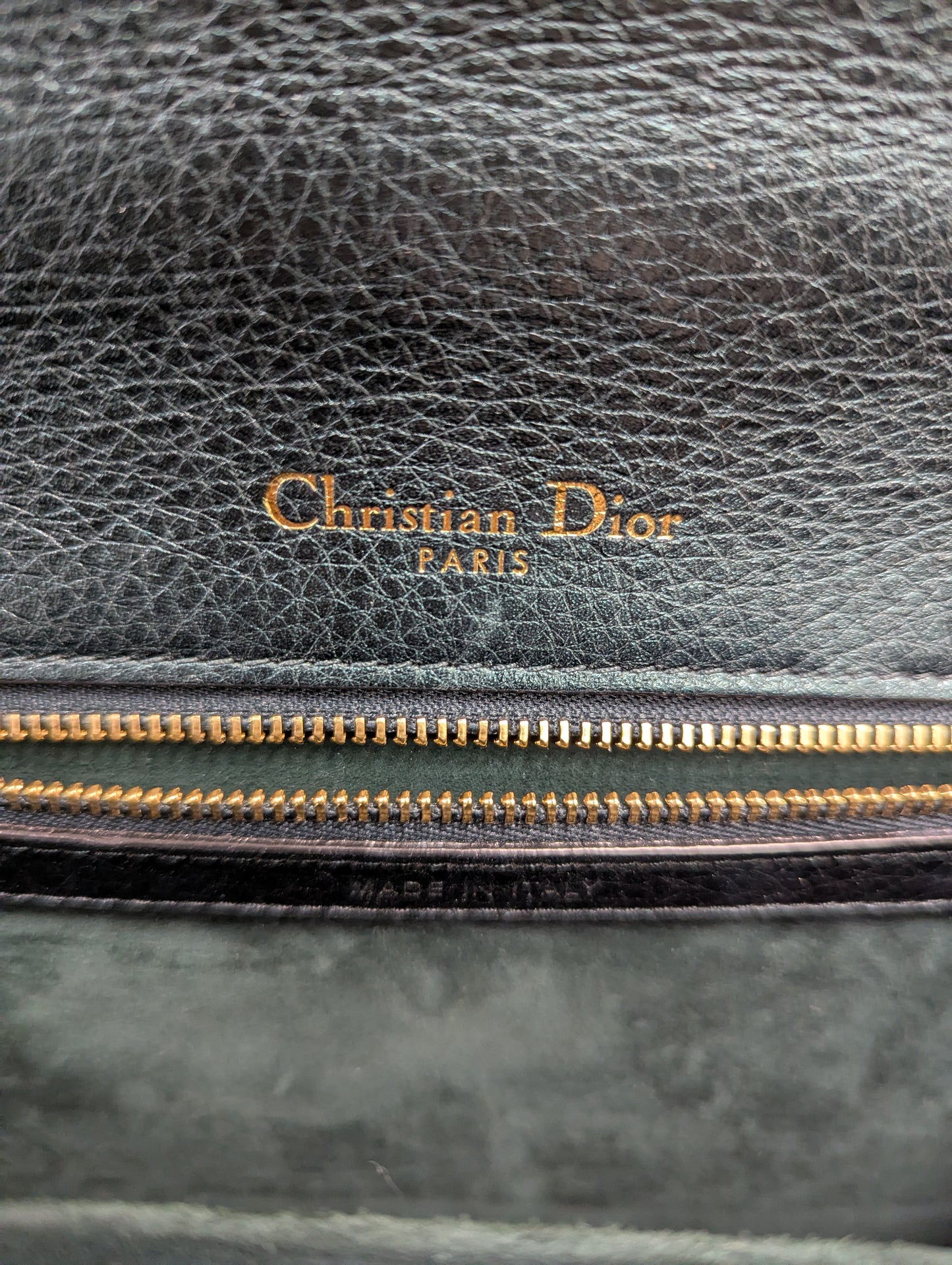 Christian Dior Diorama Bag Metallic Green