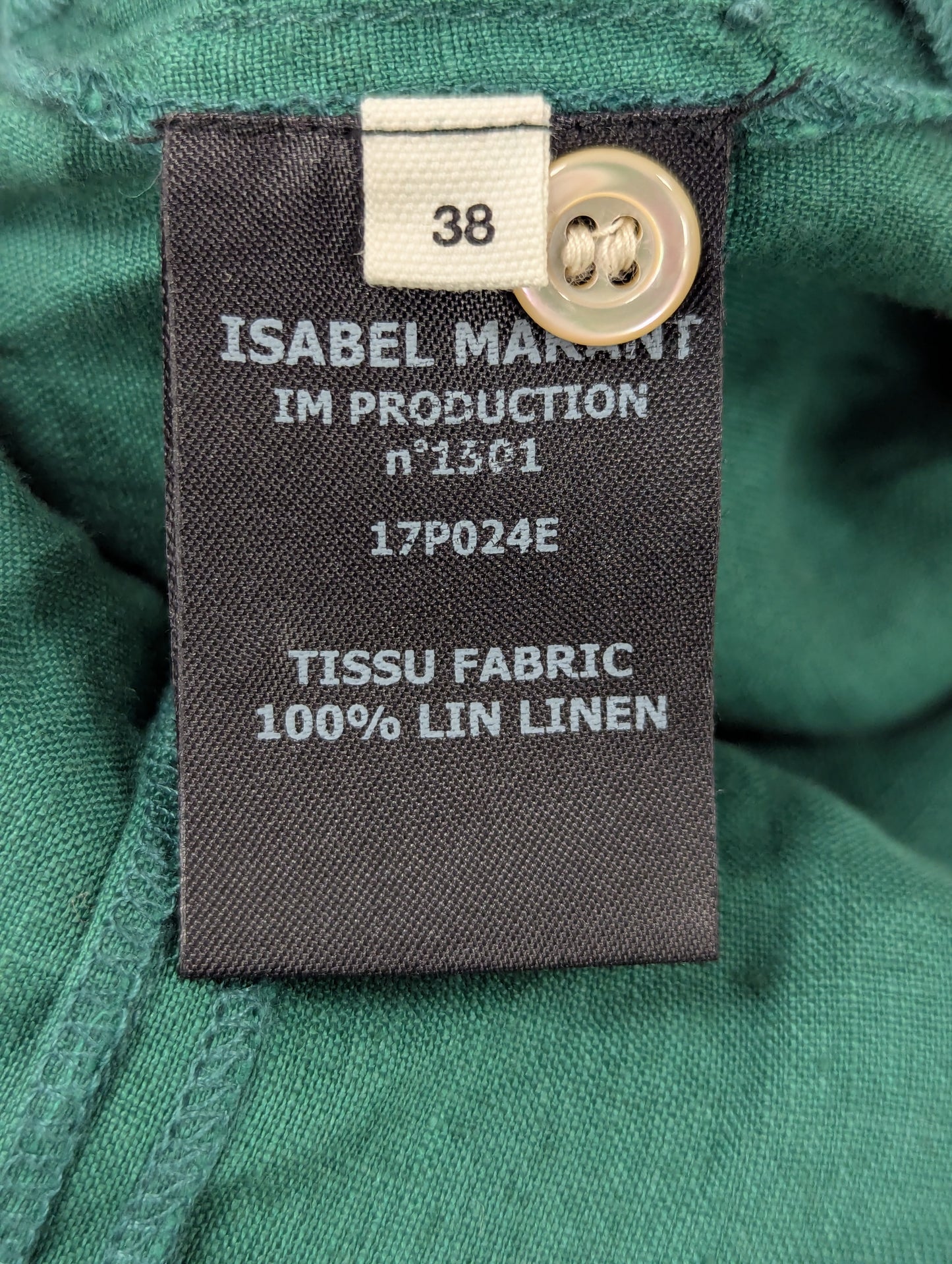 Isabel Marant Etoile Green Linen Mini Dress