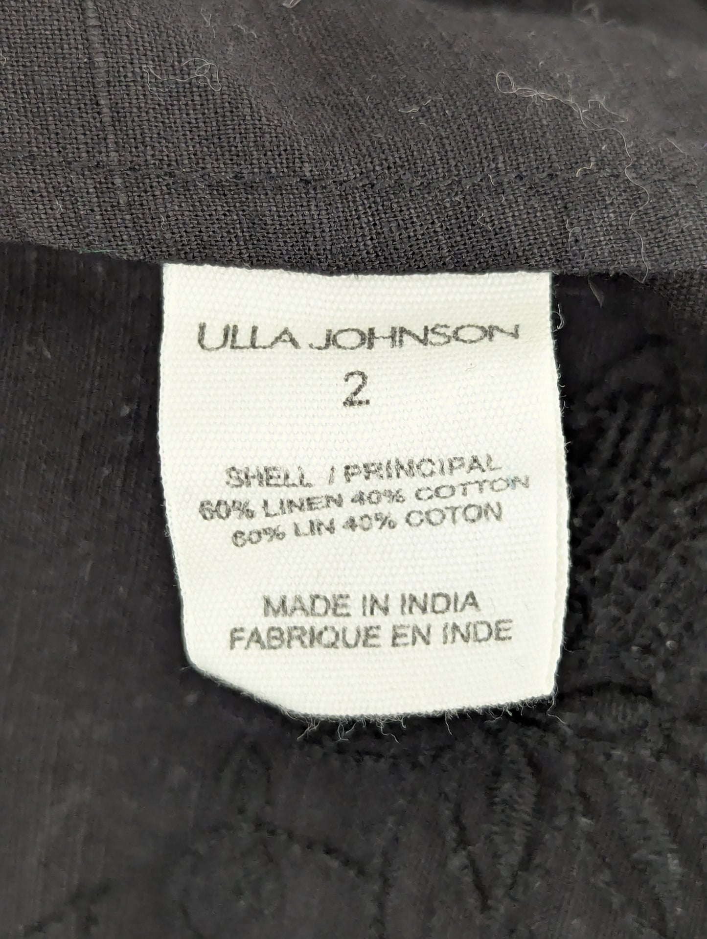 Ulla Johnson Black Cotton Top