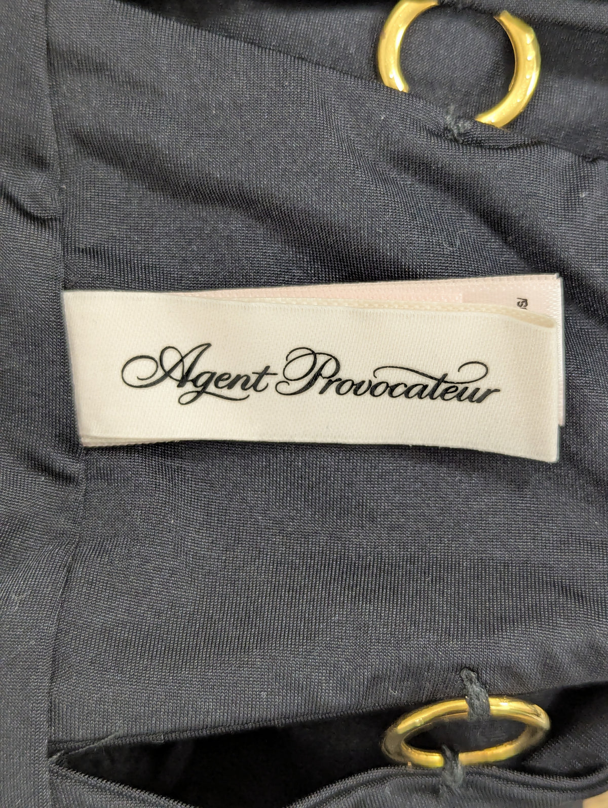 Agent Provocateur Black Davine Swimsuit Gold Chains