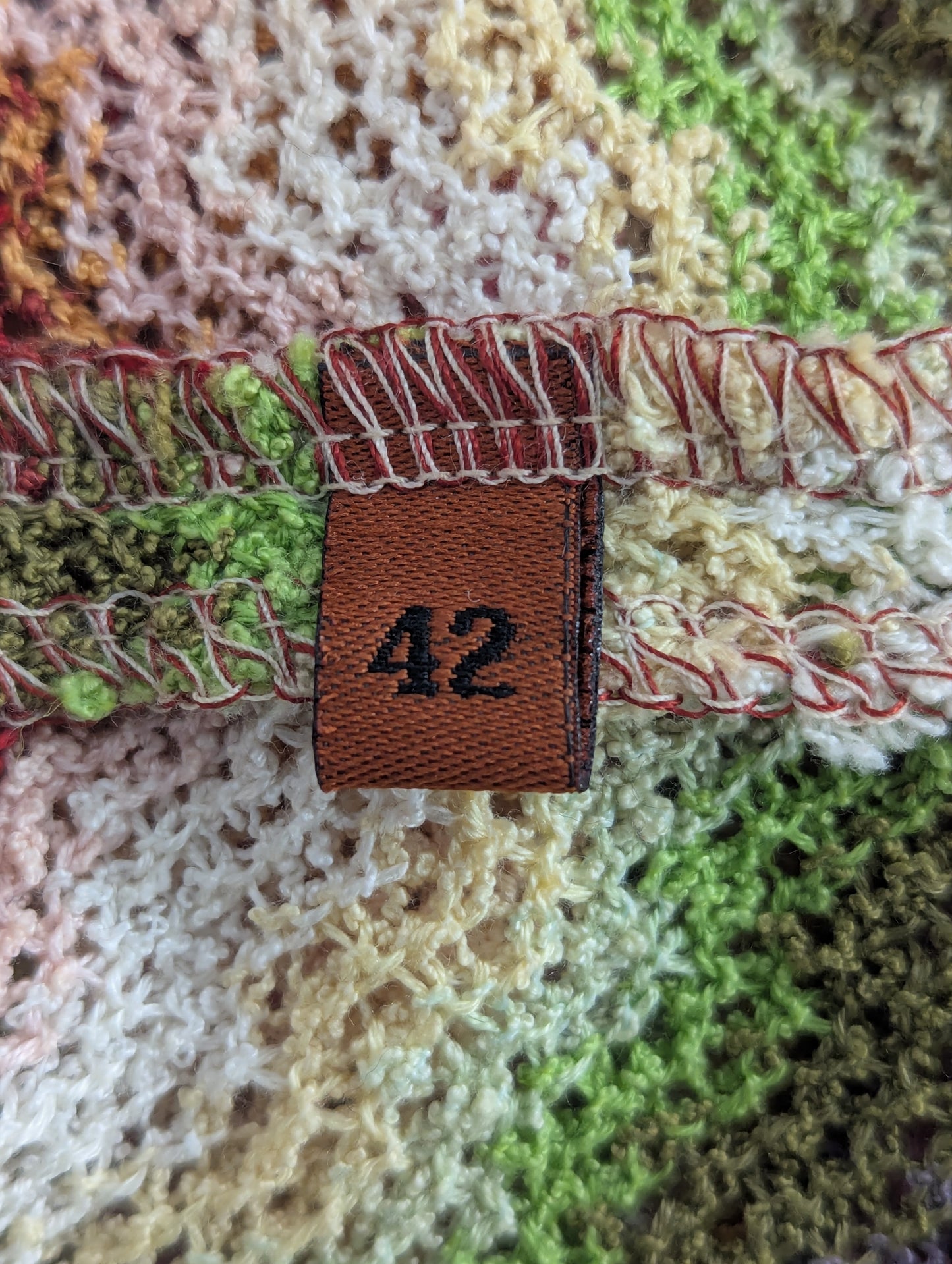 Missoni Green and Pink Long Sleeved Knit Top