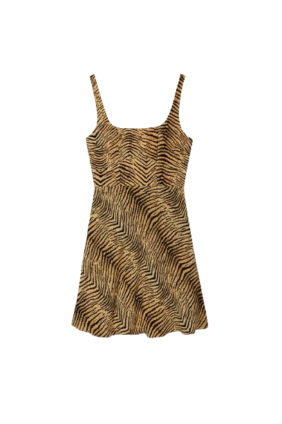 Rixo Ronan Silk Tiger Print Mini Dress (pre-owned)