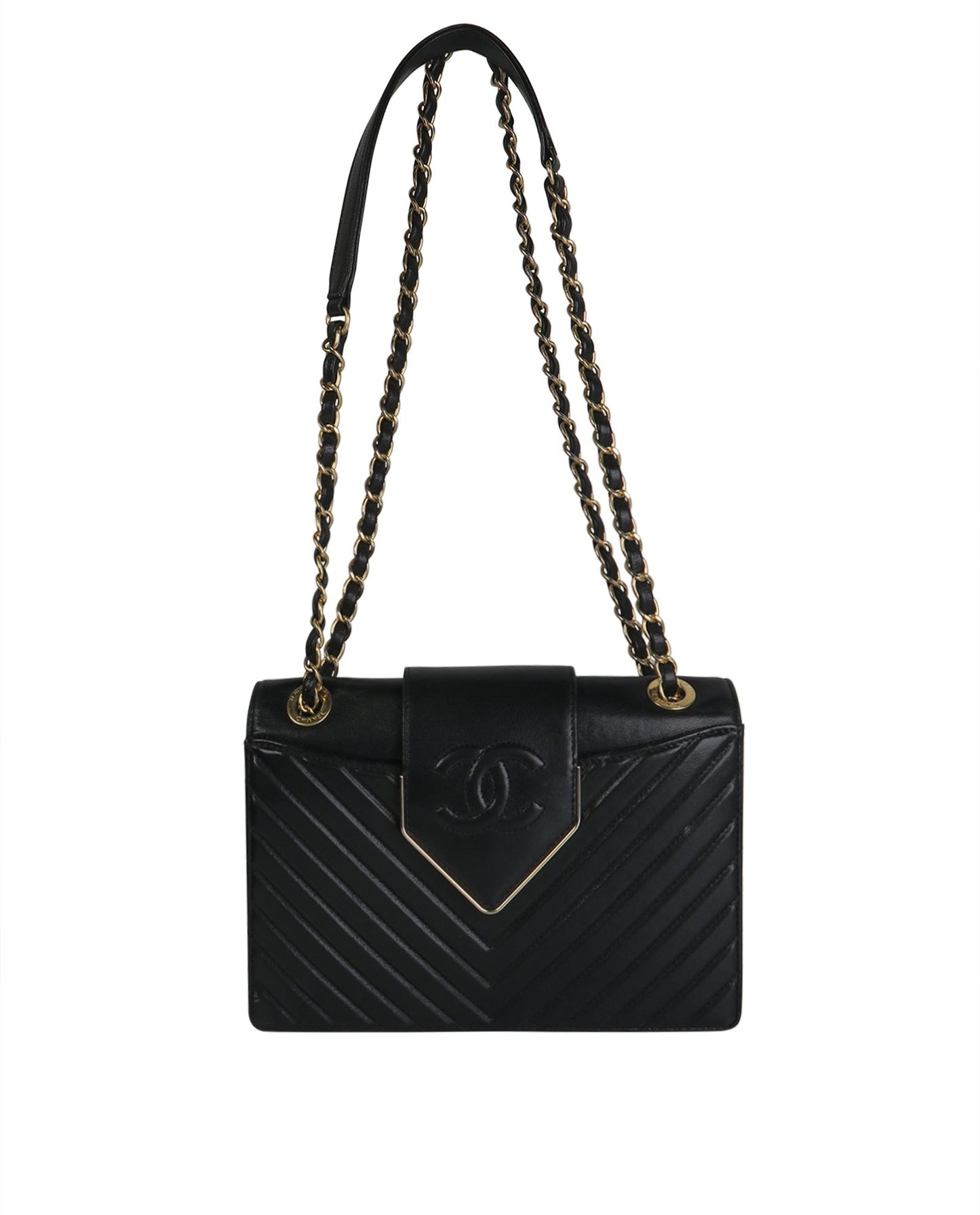 Chanel Chevron Collar & Tie Flap Bag (pre-owned)