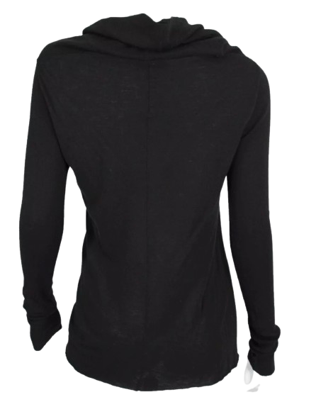 Rick Owens Lilies Black Cowl Neck Fine Knit Top (pre-owned)