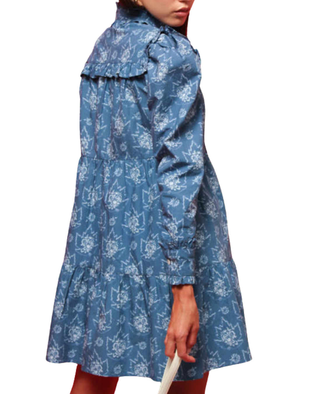 Batsheva Antique Floral Mini Dress Blue
