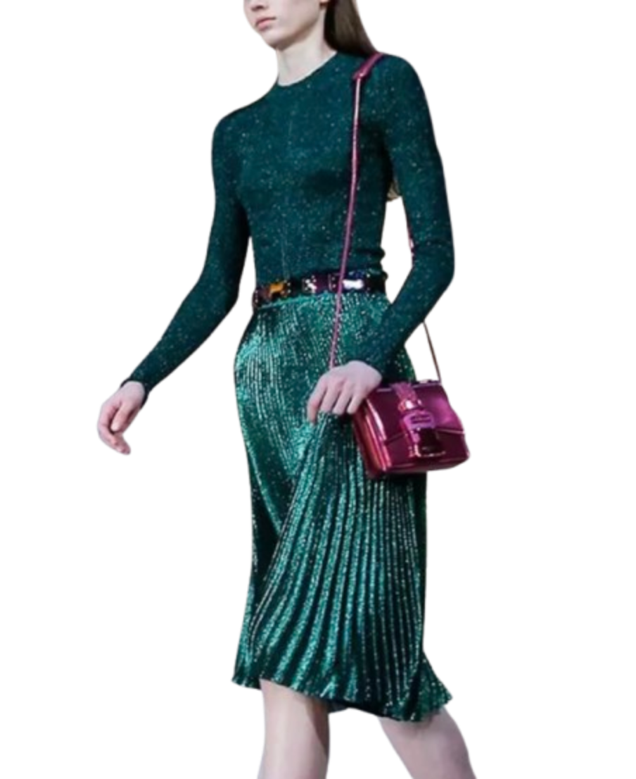 Christopher Kane Green Sparkly Fine Knit Jumper (pre-owned)