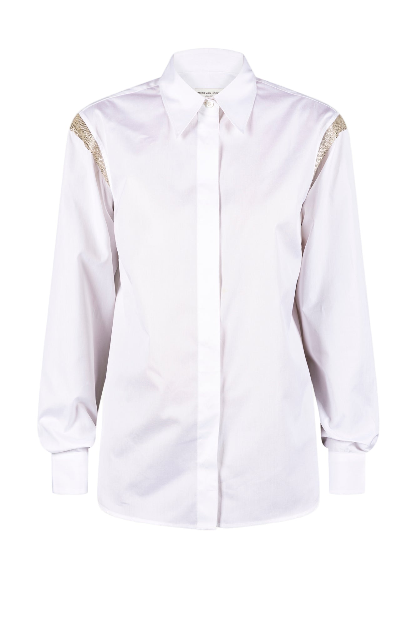 Dries Van Noten White Embellished Shirt (pre-owned)