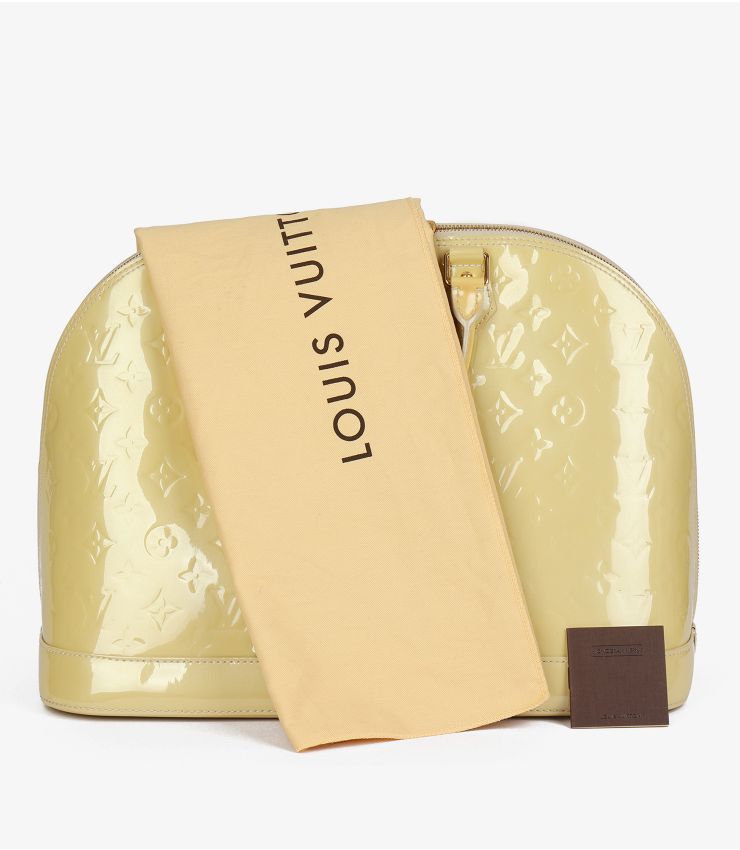Louis Vuitton Blanc Corail Monogram Vernis Leather Alma GM