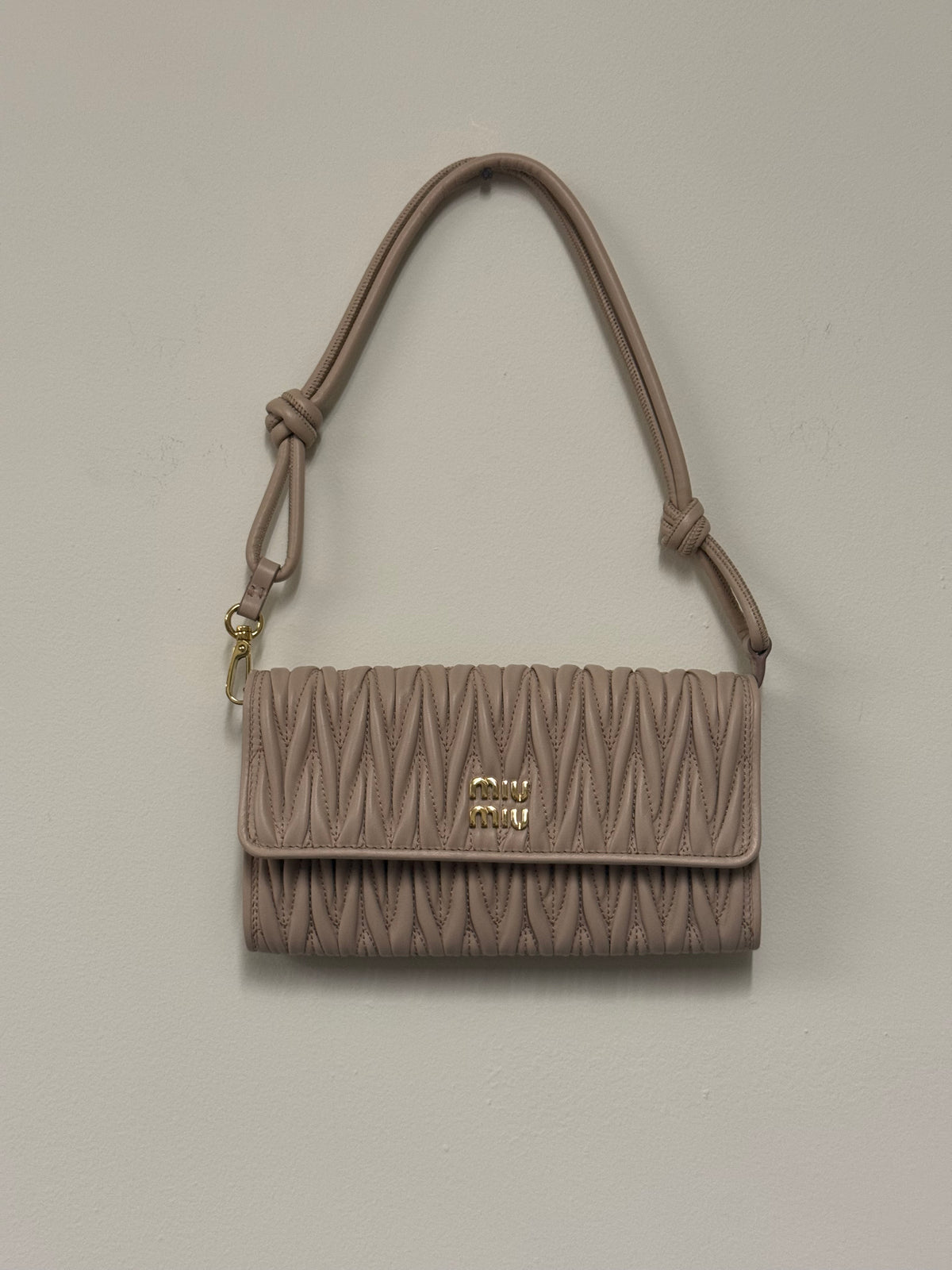 Miu Miu Matelassé Nappa Leather Wallet