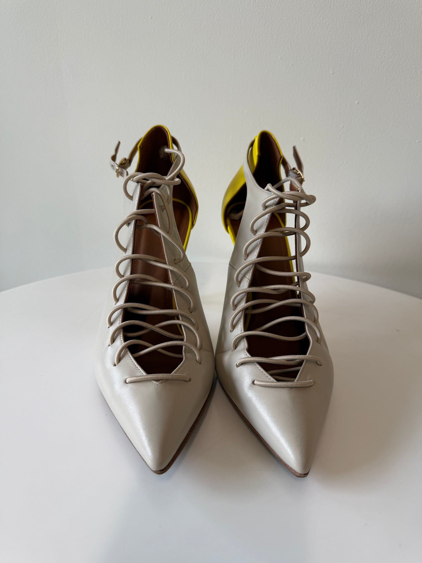 Malone Souliers Montana 85 lace up nappa leather pumps (pre-owned)