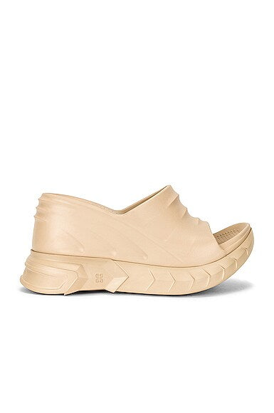 Givenchy pink rubber wedge slides (pre-owned)