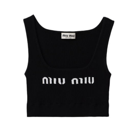 Miu miu viscose crop top (pre-owned)