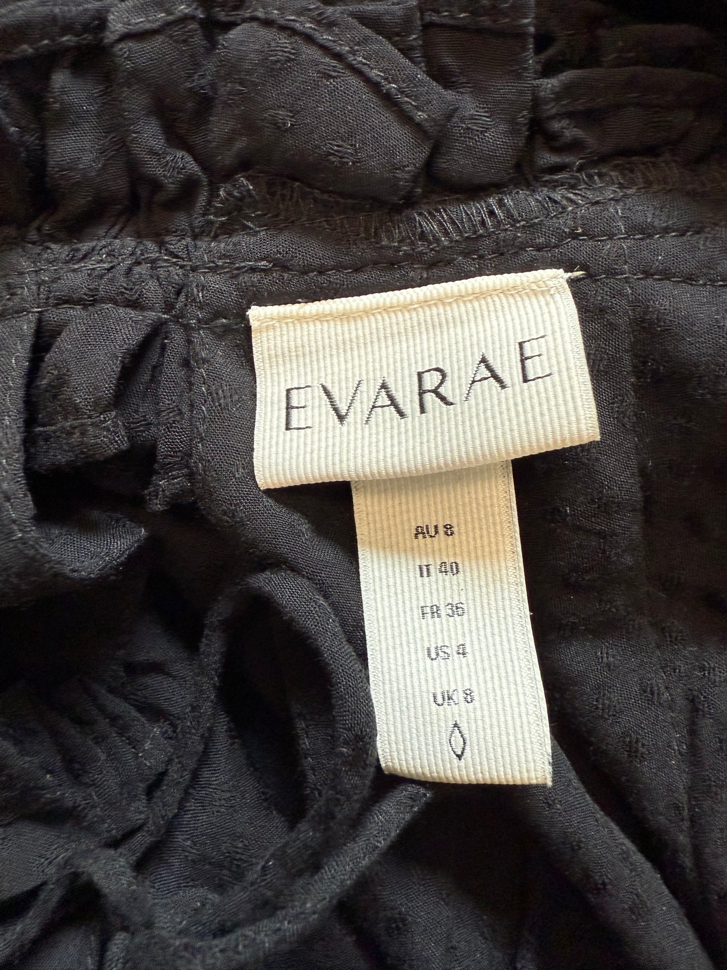 Evarae black cotton maxi dress (pre-owned)