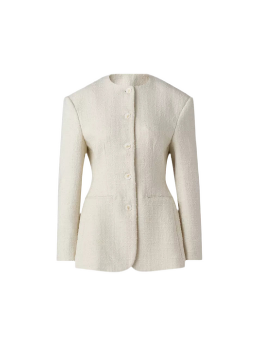 Malina Carol fitted round neck blazer