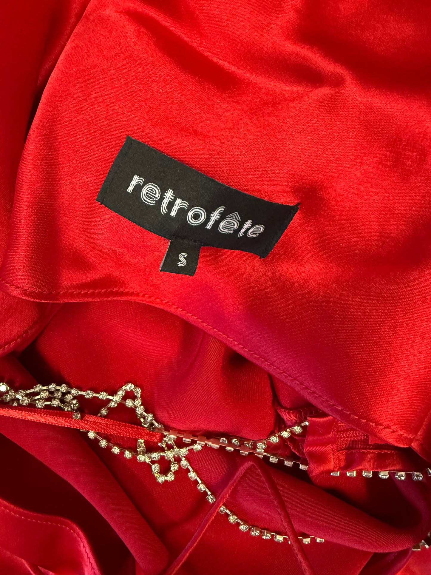 Retrofete Red halter neck gown (pre-owned)