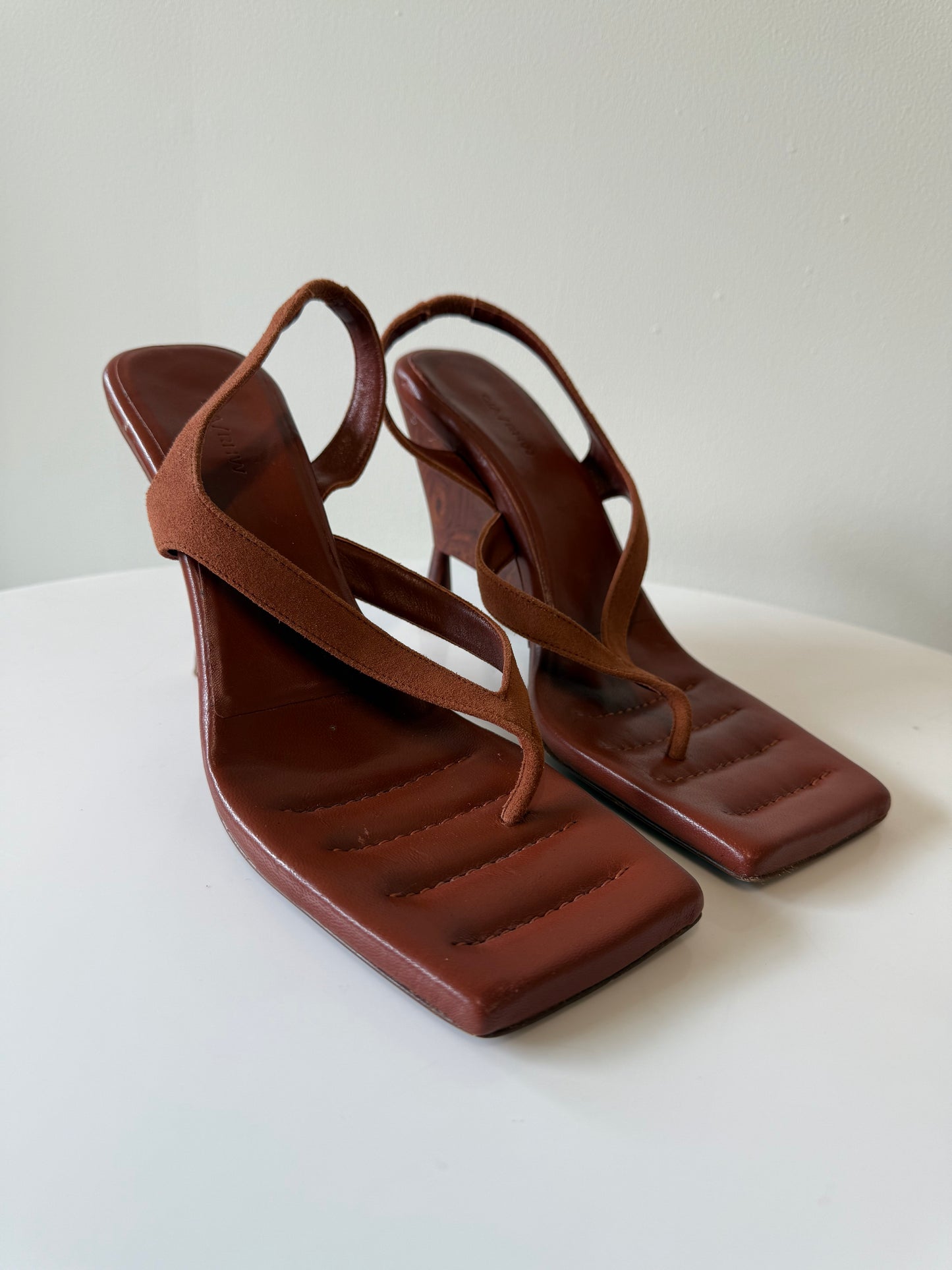 Gia / RHW natural wood and leather sandals (pre-owned)