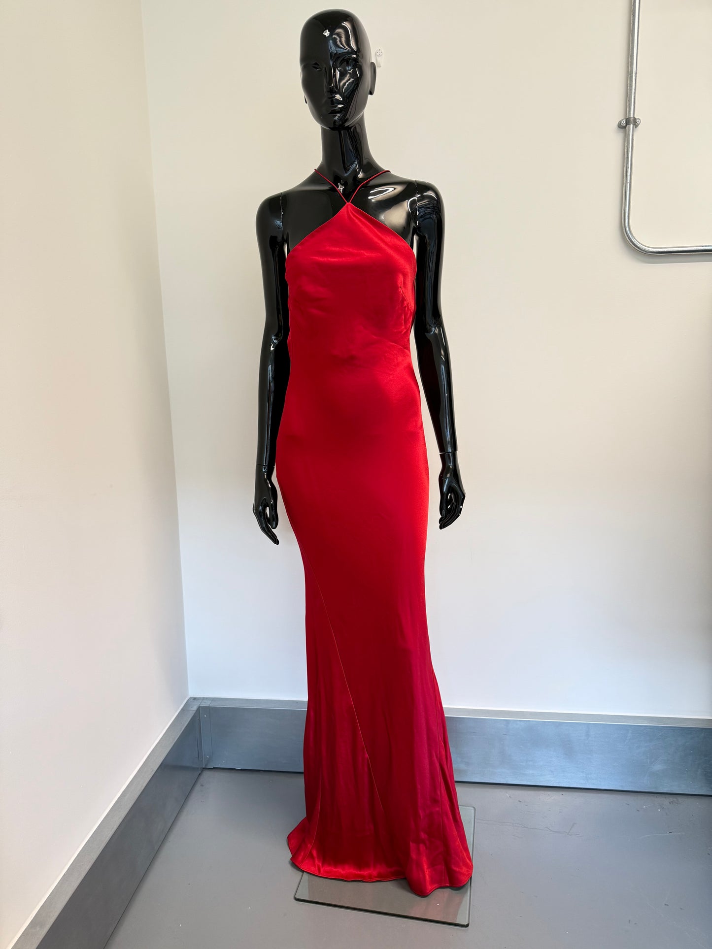 Retrofete Red halter neck gown (pre-owned)