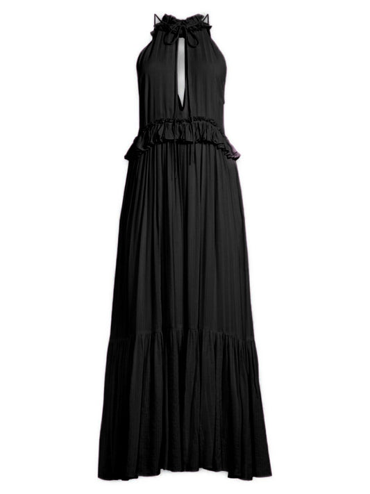 Evarae black cotton maxi dress (pre-owned)