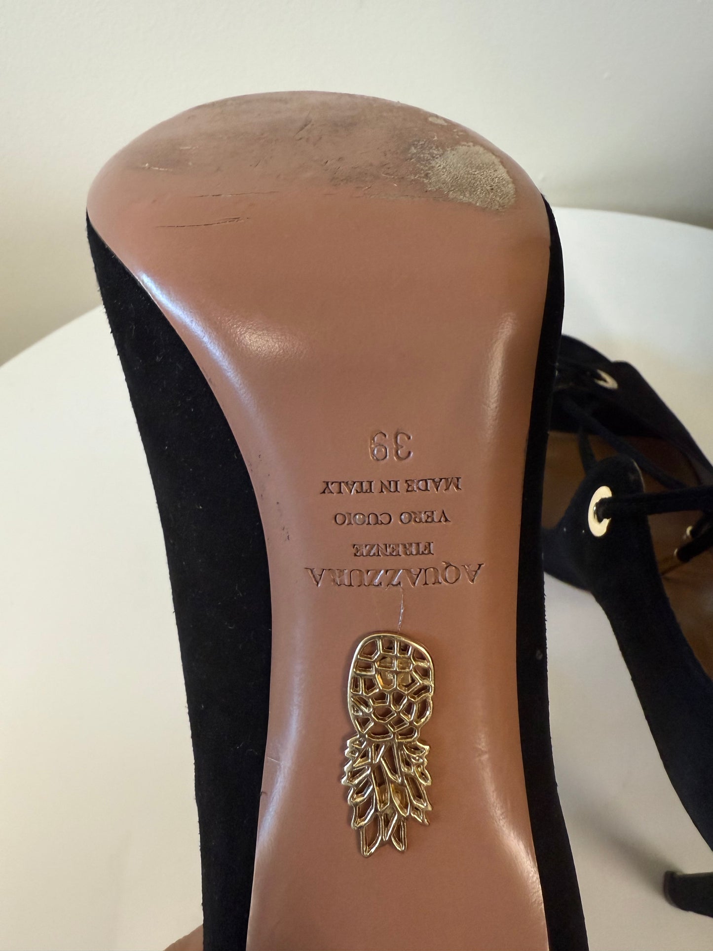 Aquazzura black heeled sandals (pre-owned)
