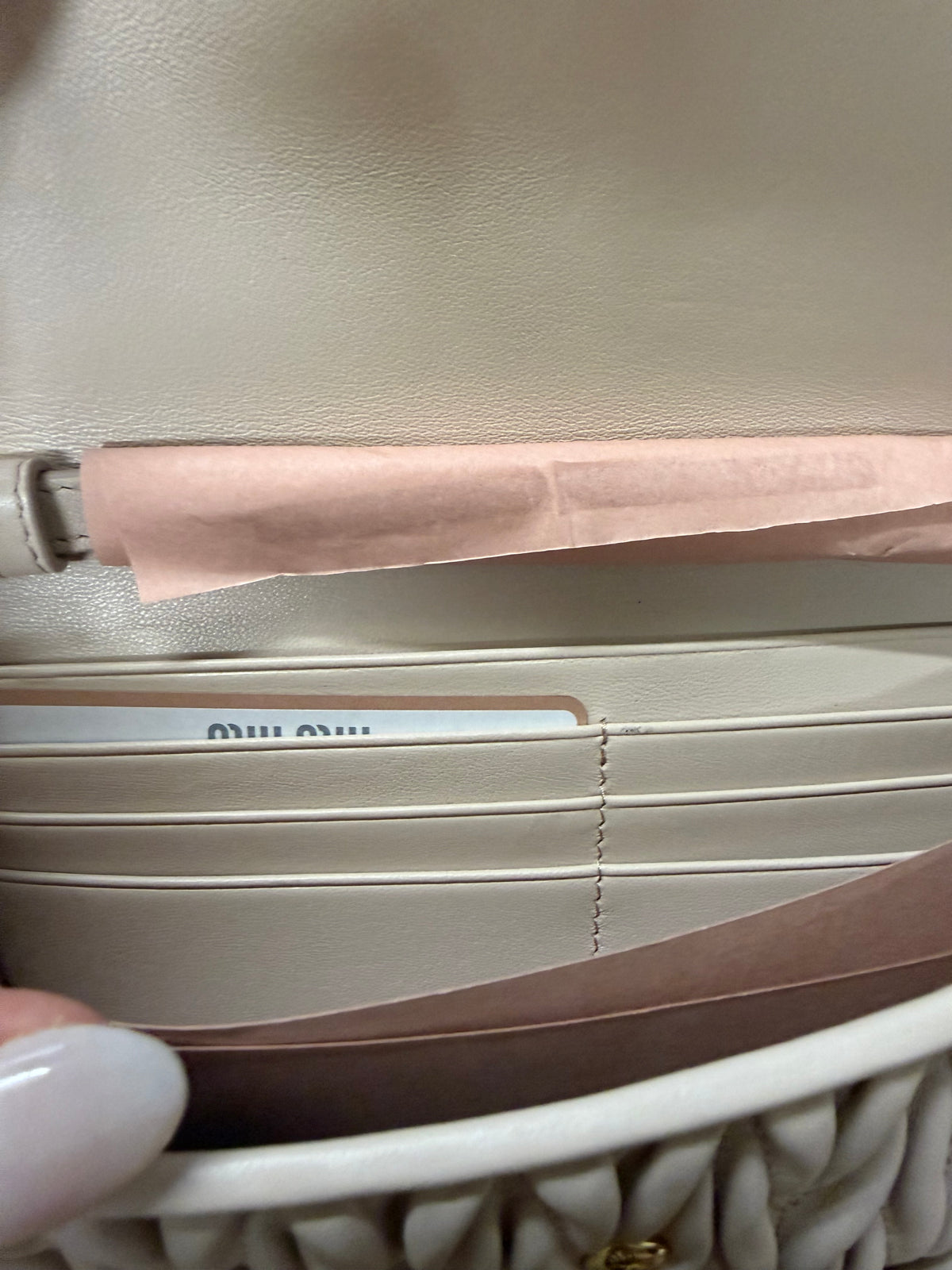 Miu Miu Matelassé Nappa Leather Wallet