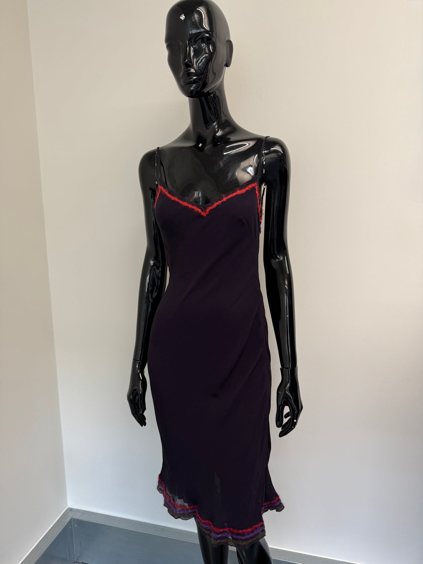 Moschino plum cami midi dress (pre-owned)