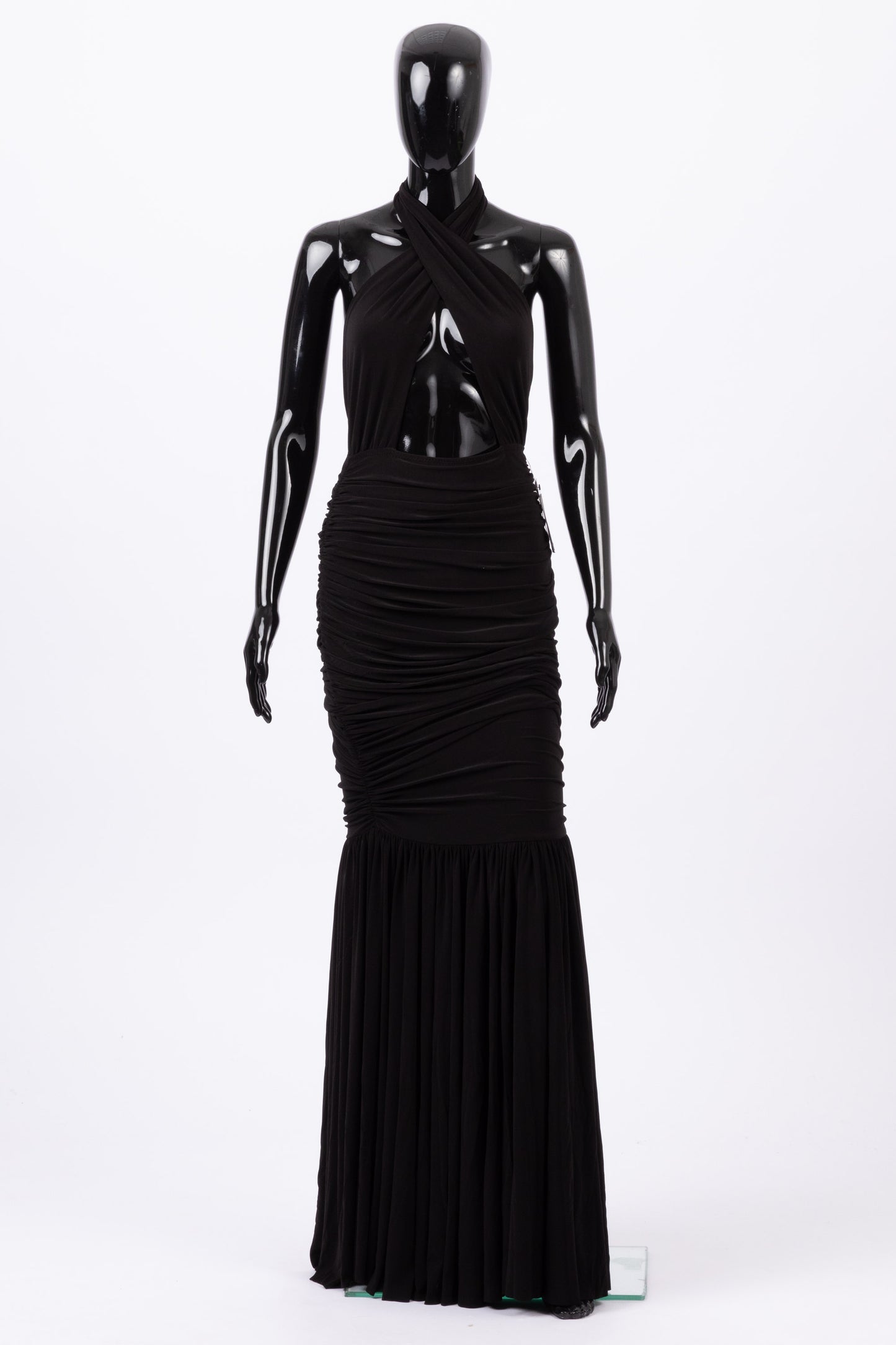 Norma Kamali black fishtail gown (pre-owned)