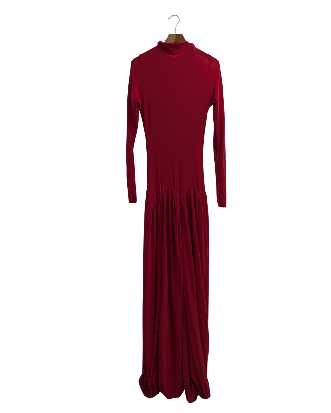 Coucoo red long sleeve maxi dress