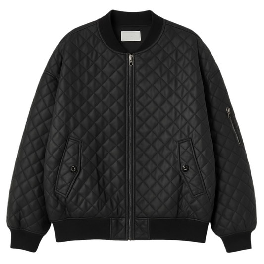 The Frankie Shop oversized black quilted bomber (pre-owned)