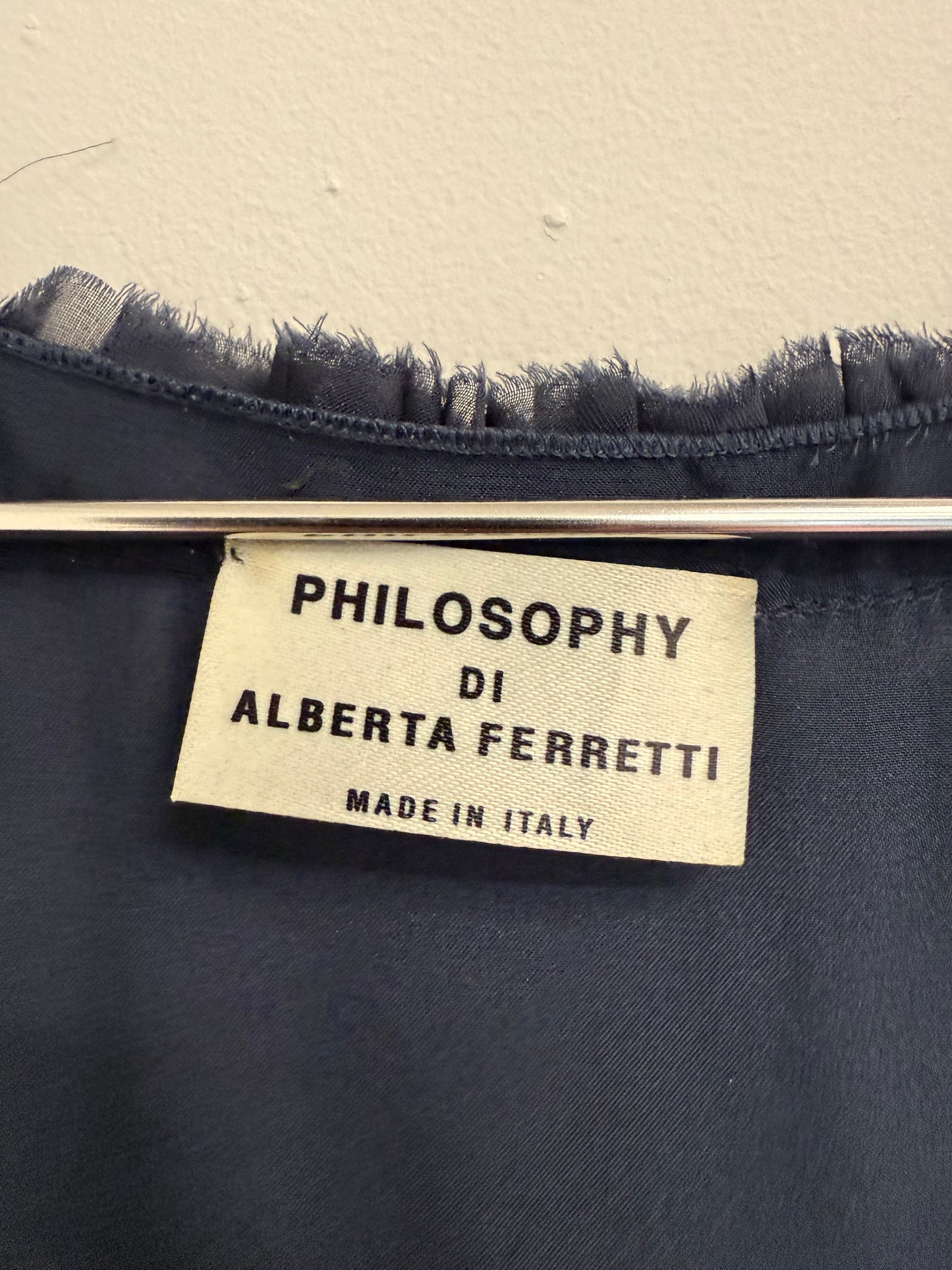 Alberta Ferretti teal silk tunic (pre-owned)