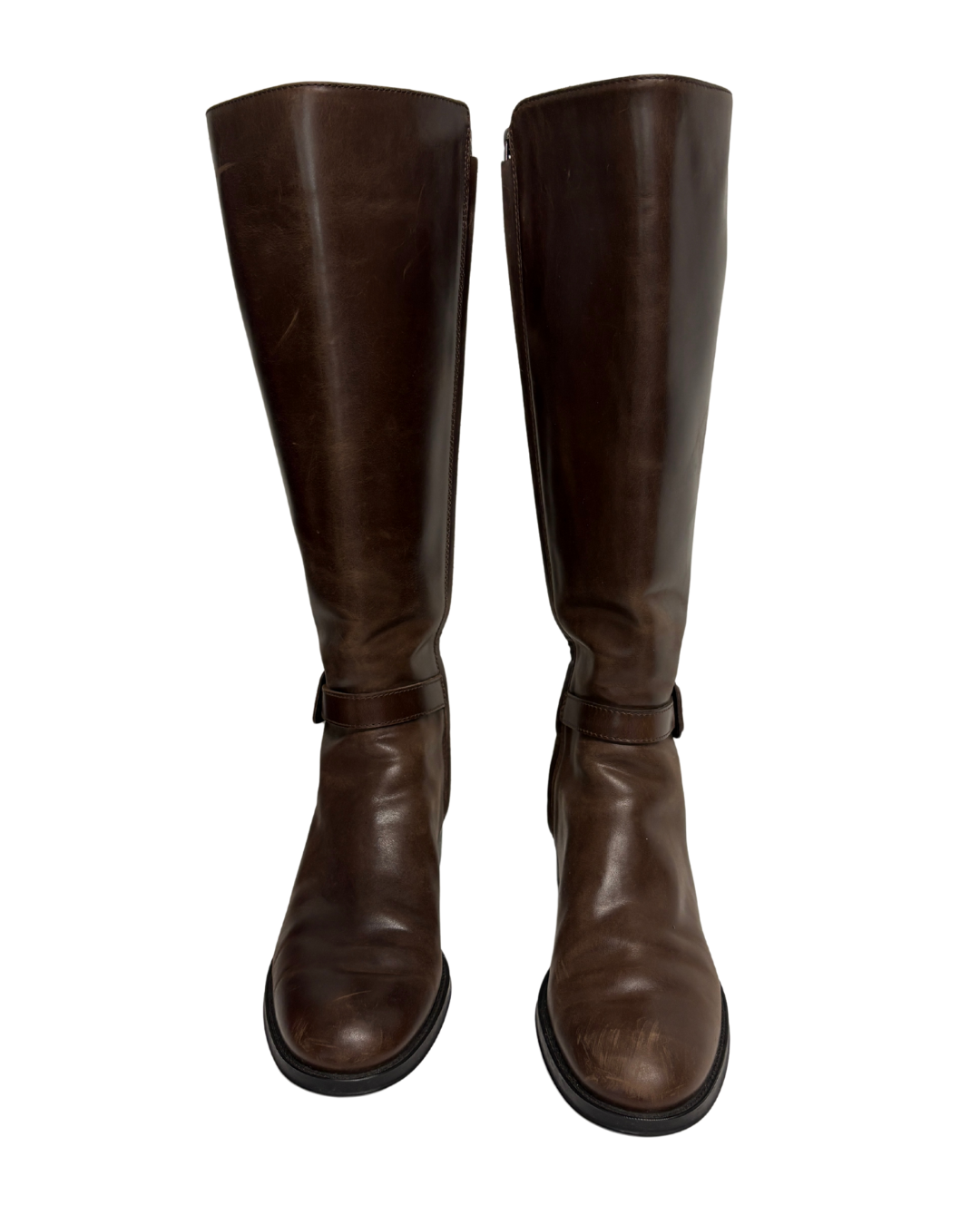 Tods Brown Leather Riding Boots