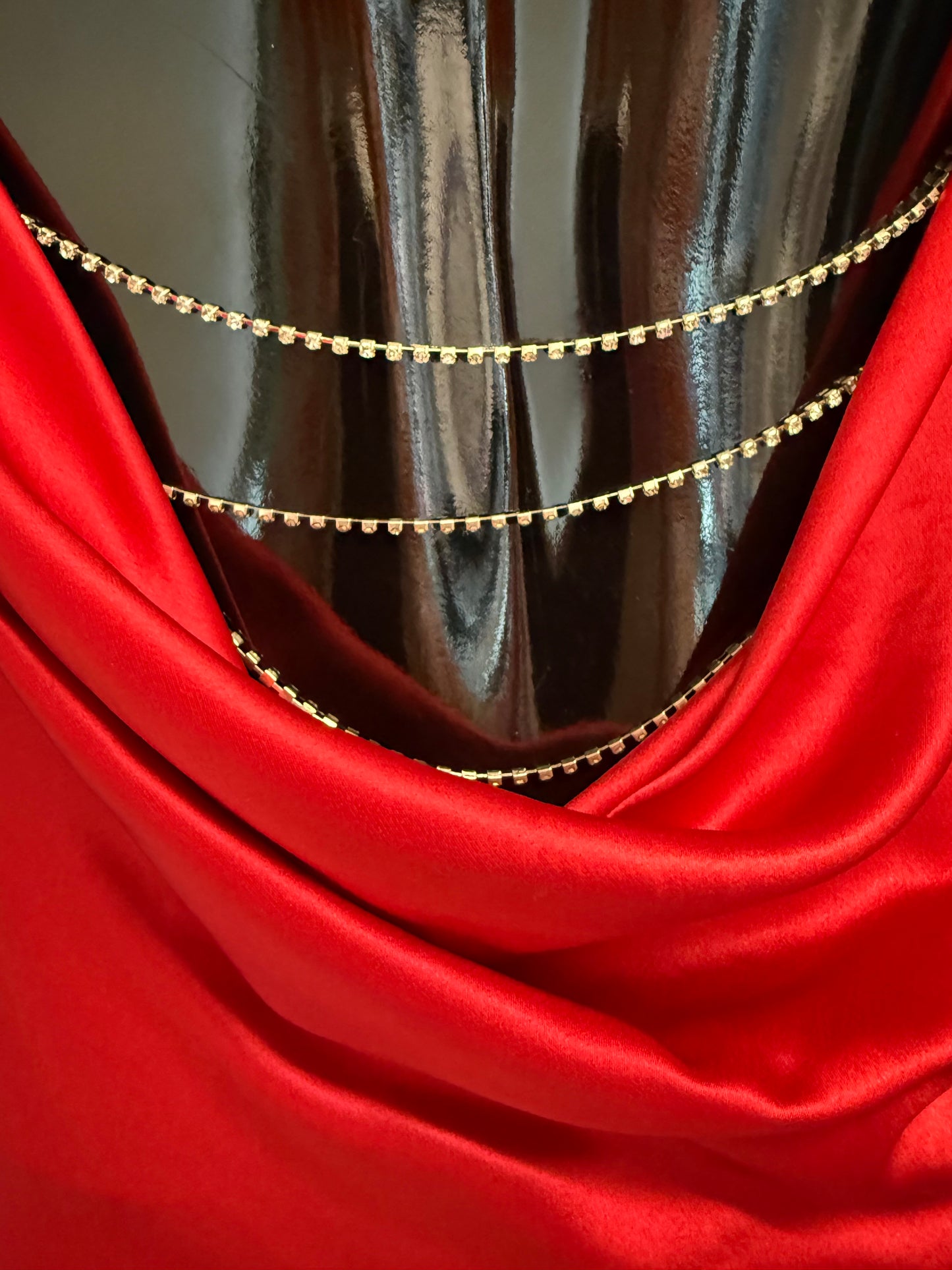 Retrofete Red halter neck gown (pre-owned)