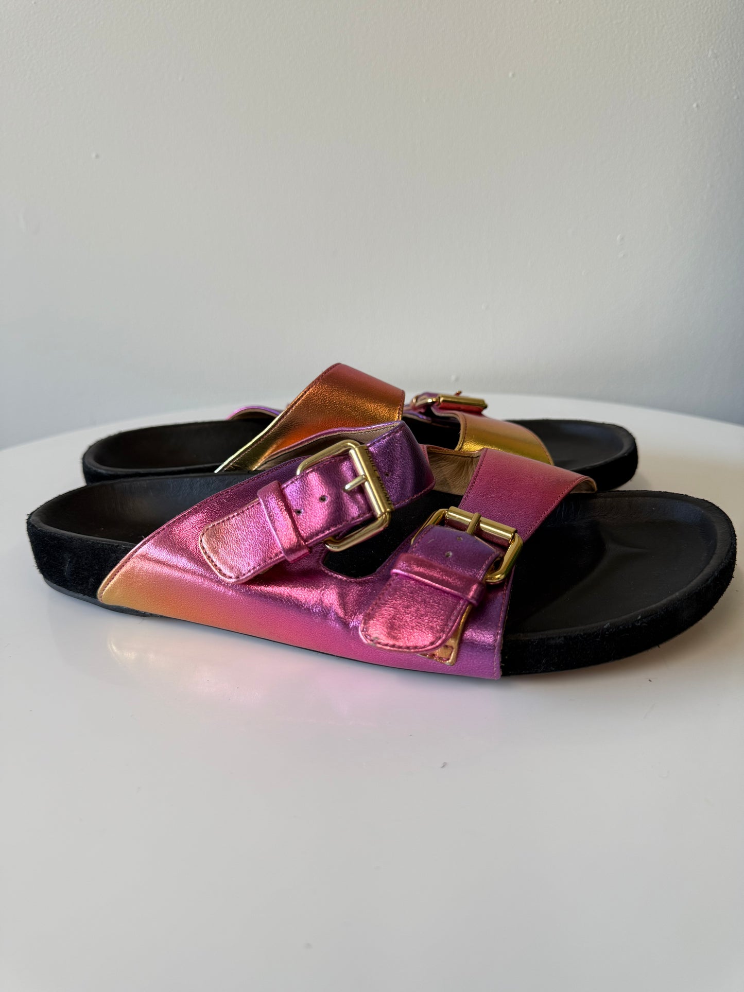 Isabel marant metallic slides (pre-owned)