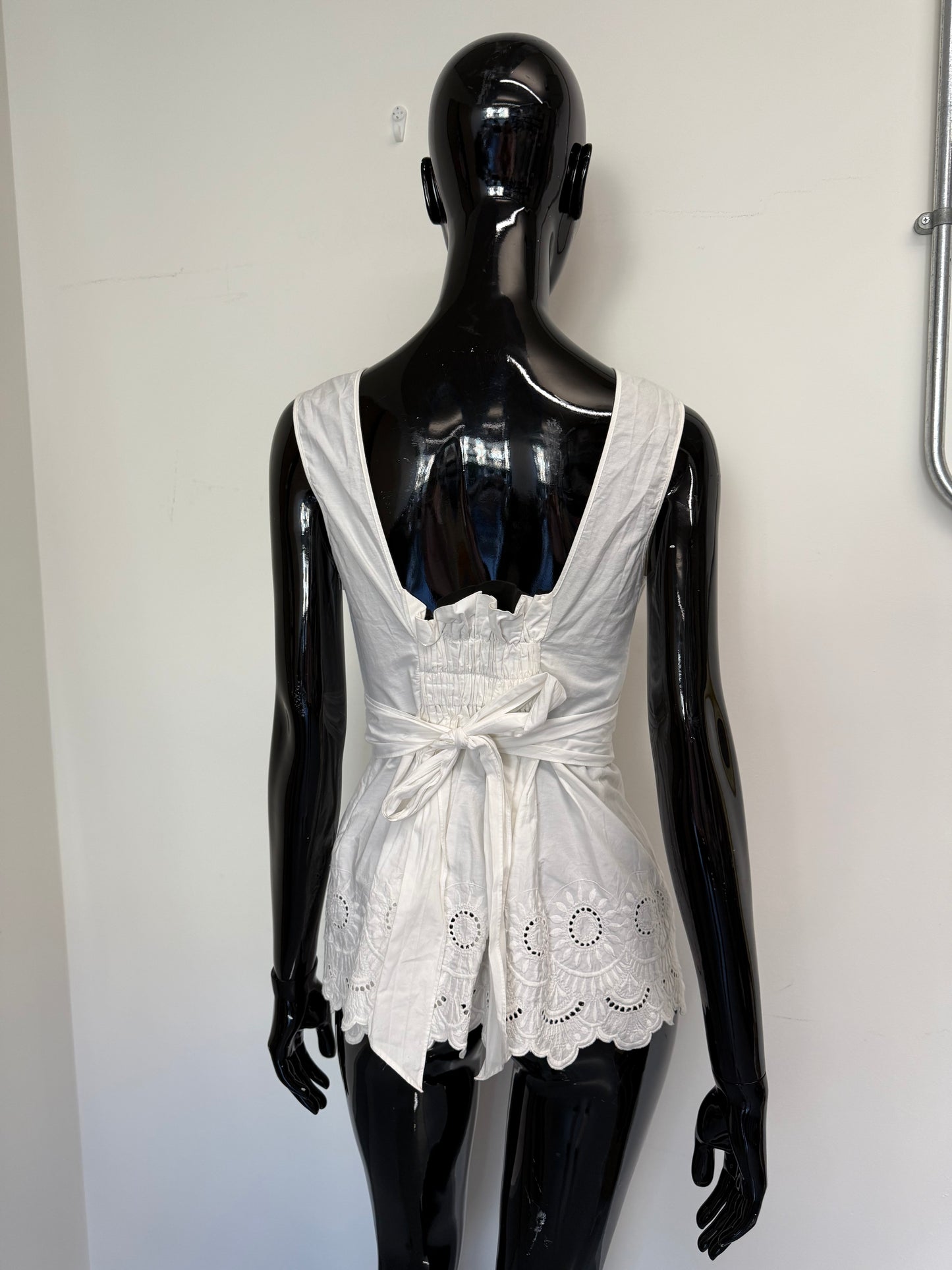 Alberta Ferretti white cotton top (pre-owned)