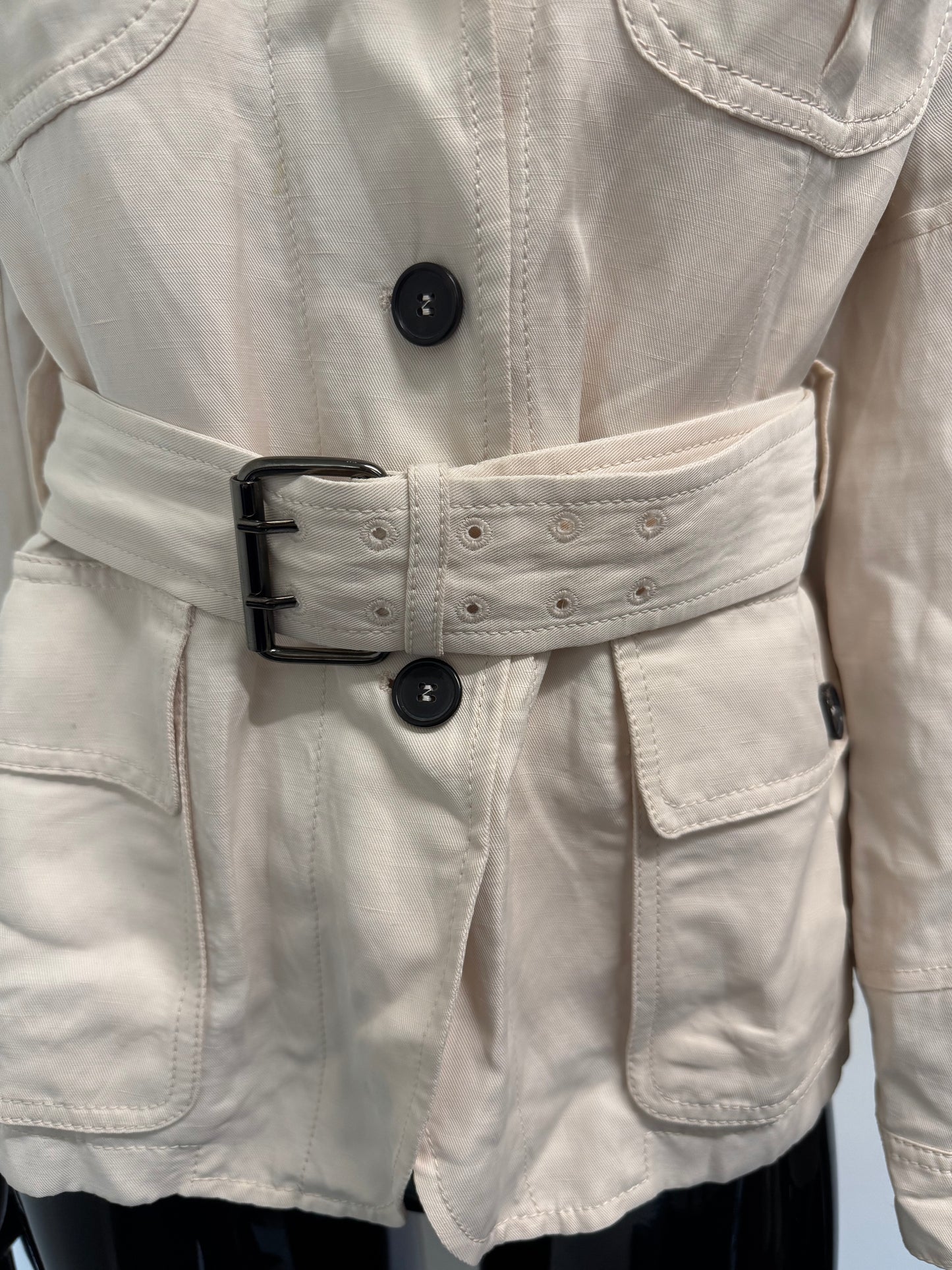 Tom Ford belted cream lightweight jacket (pre-owned)