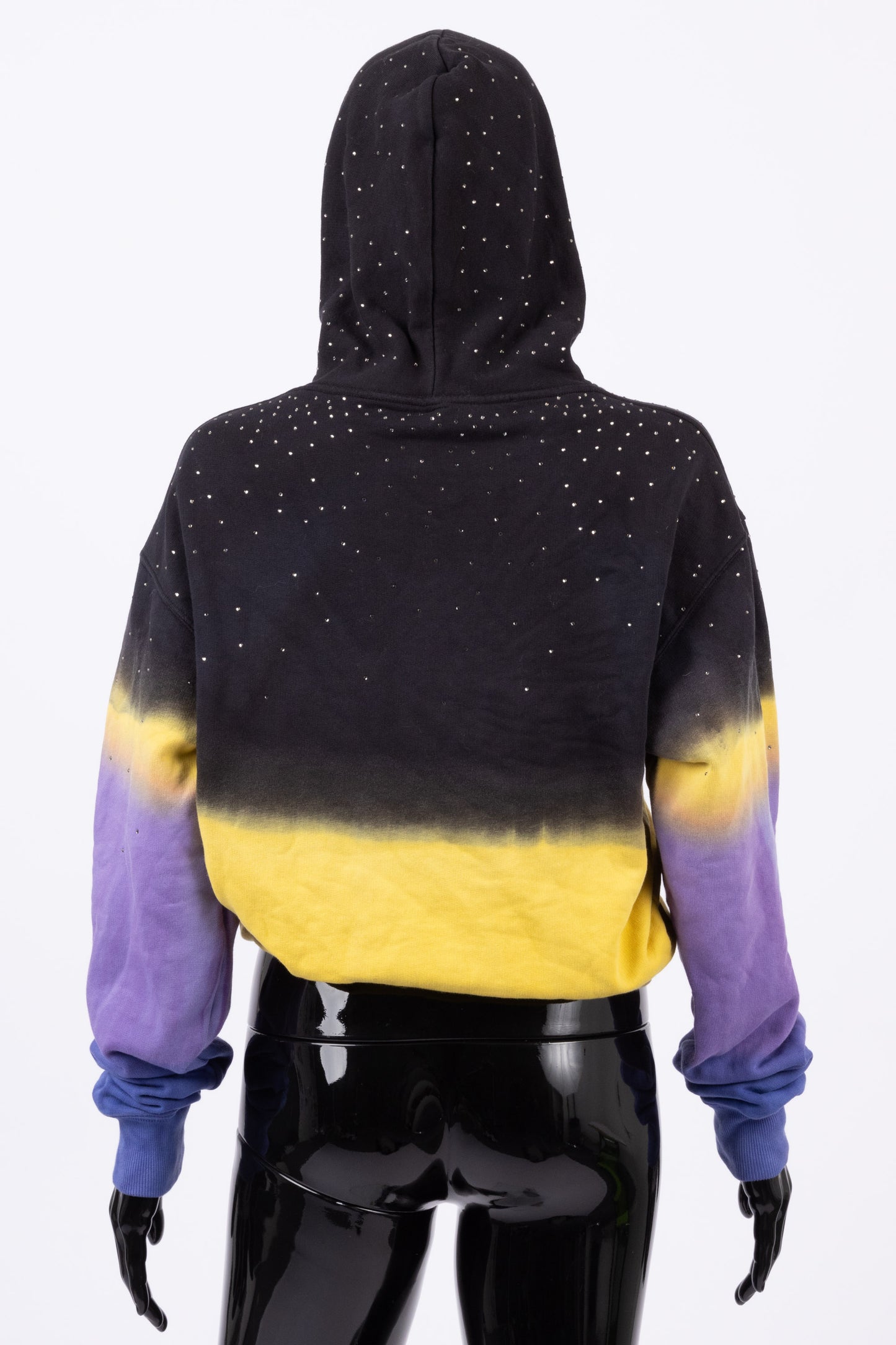 Off-White Ombre Embellished Cotton Jersey Hoodie (pre-owned)